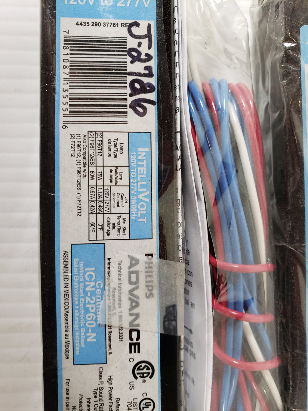 Philips Advance Ballast Centium ICN2P60N (Lot of 5) Metal Logics, Inc.