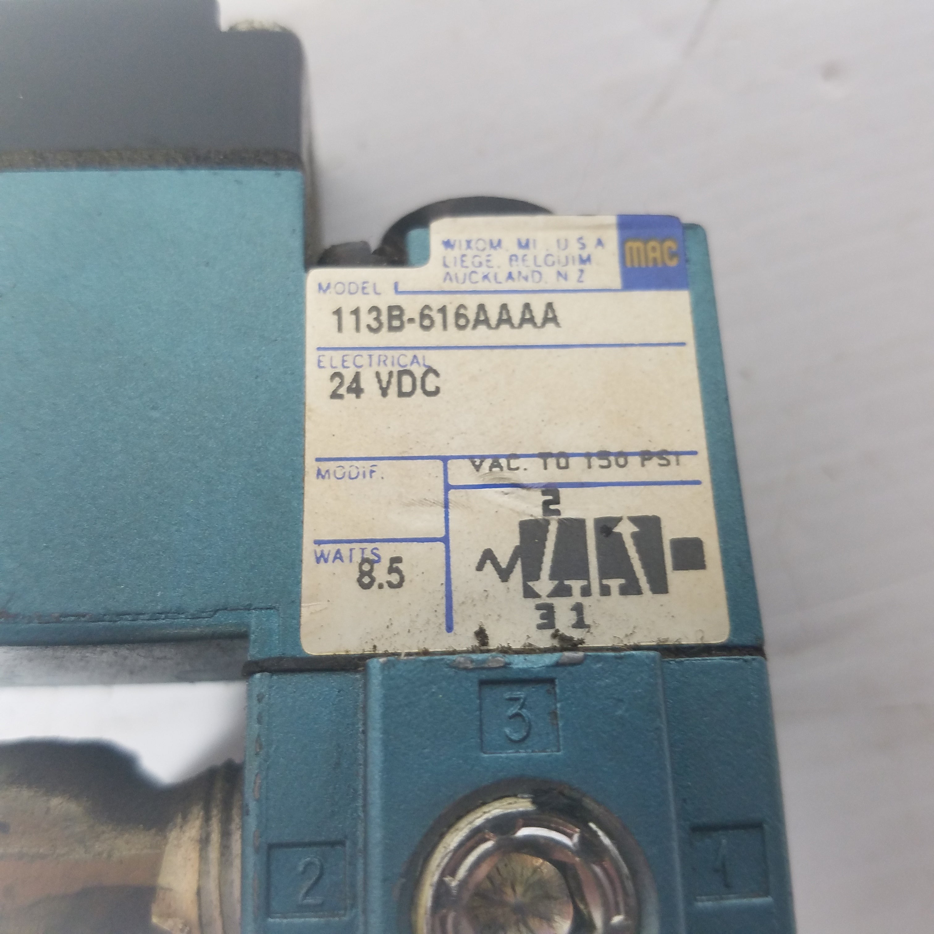 MAC 113B-616AAAA Solenoid Valve
