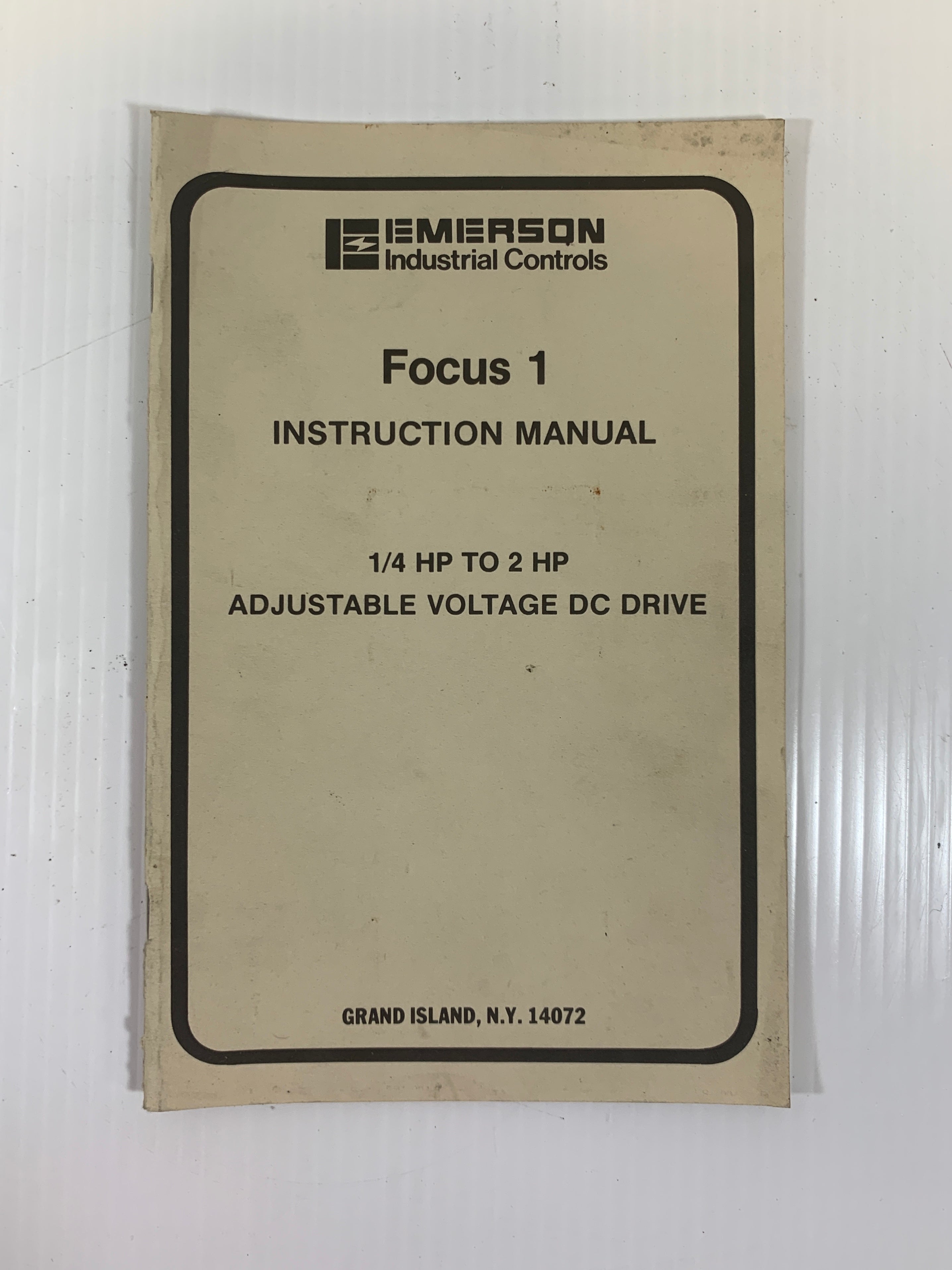 Focus 1 1/4 HP to 2 HP Adjustable Voltage DC Drive Instruction Manual