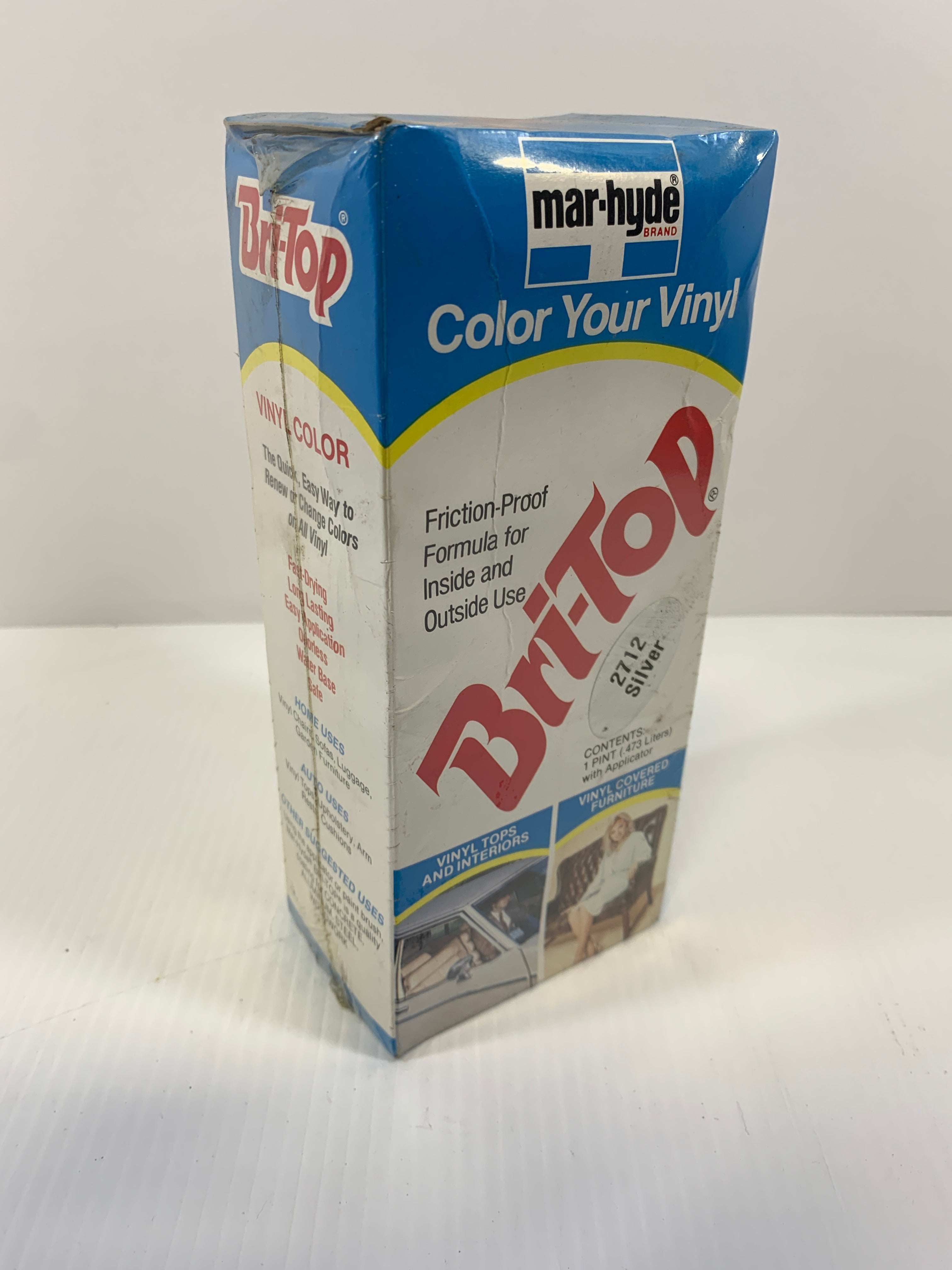 Mar-Hyde Bri-Top Vinyl Color 2712 Silver Collectible Vintage Box