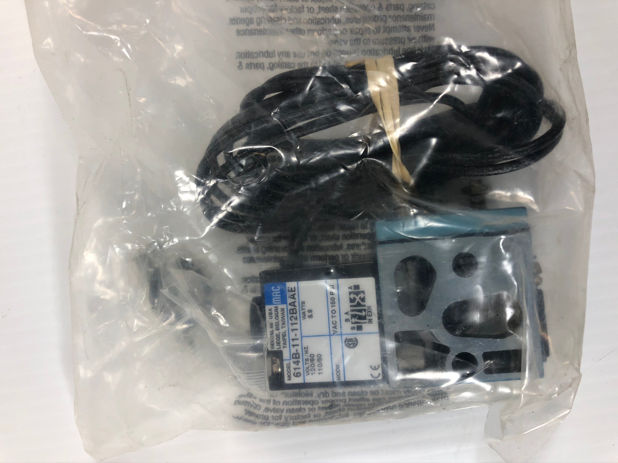MAC 614B-11-112BAAE Solenoid Valve 110/120V 6.8W