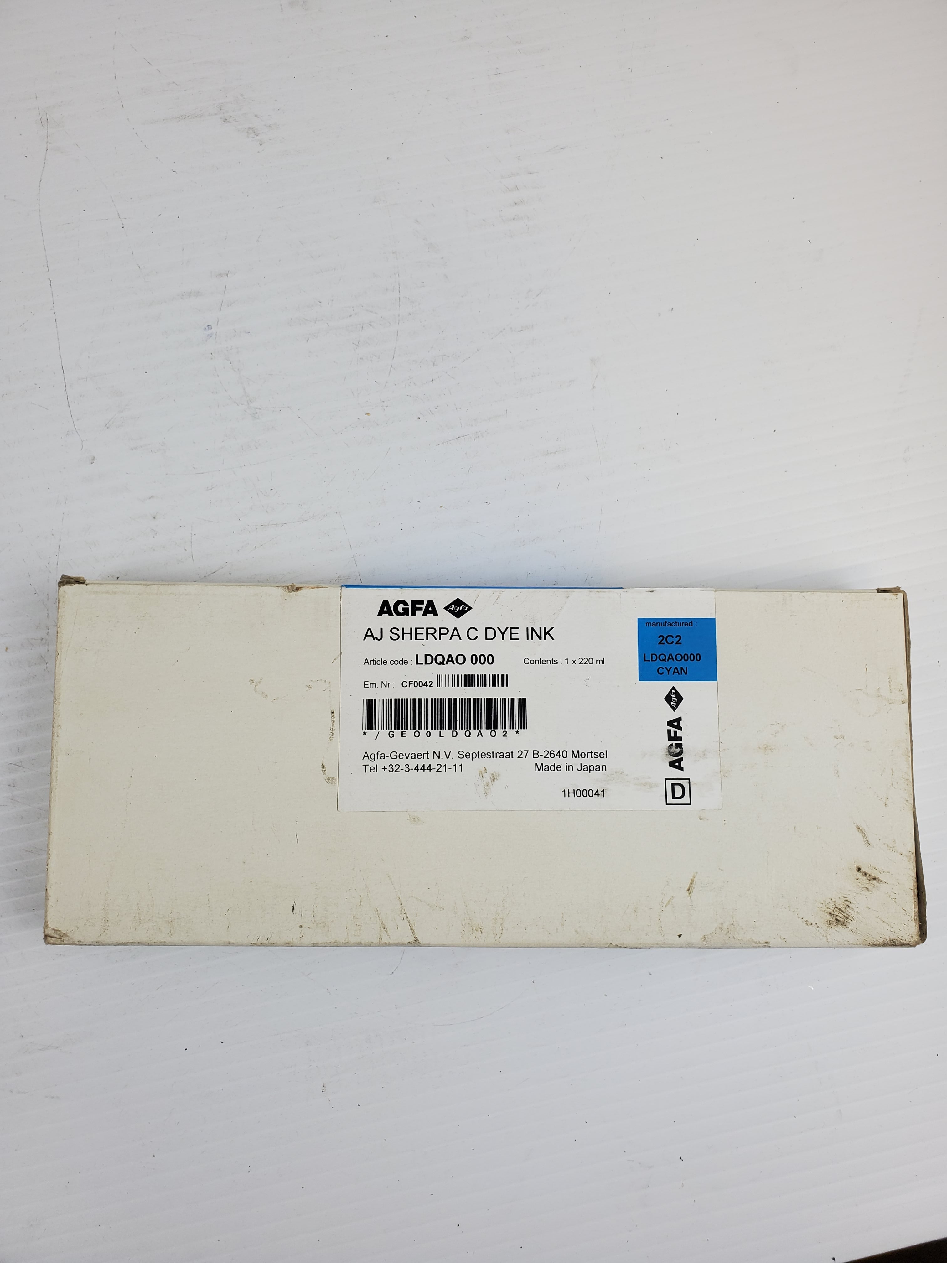 AGFA LDQAO000 CYAN AJ Sherpa C DYE INK 2C2