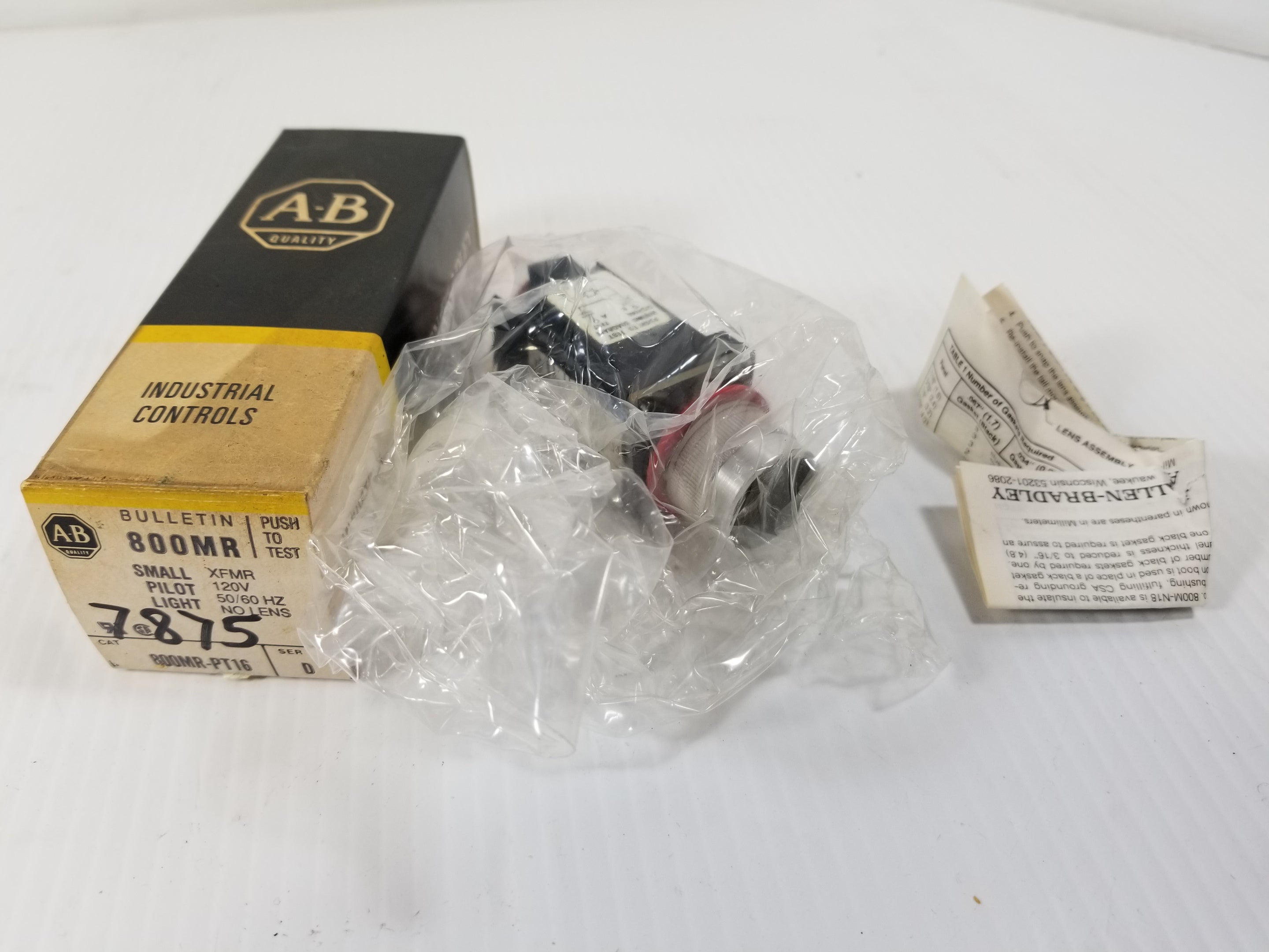 Allen-Bradley 800MR-PT16 Small Pilot Light No Lens