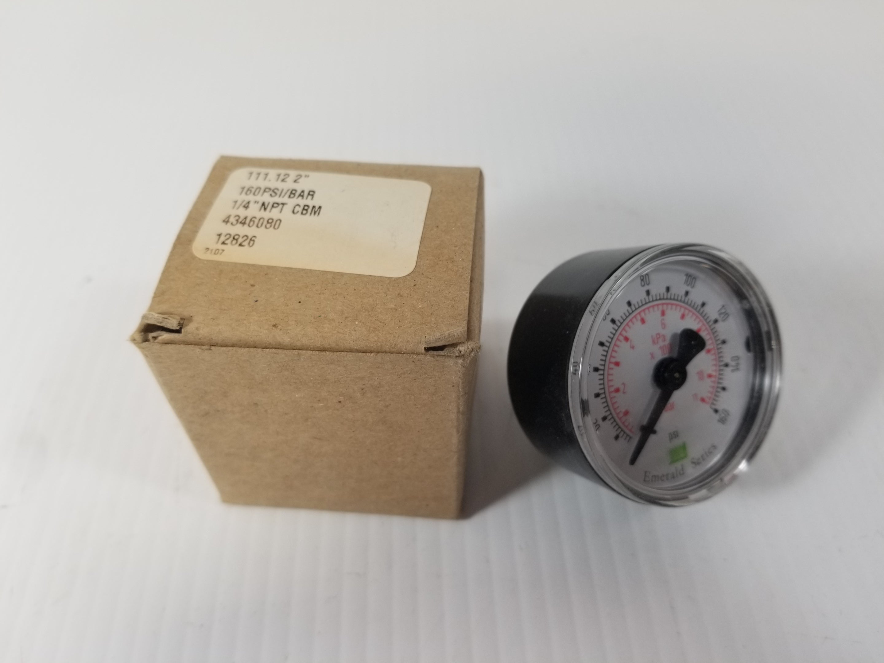 IIS 111.12 Emerald Pressure Gauge 160PSI 2" 1/4"NPT