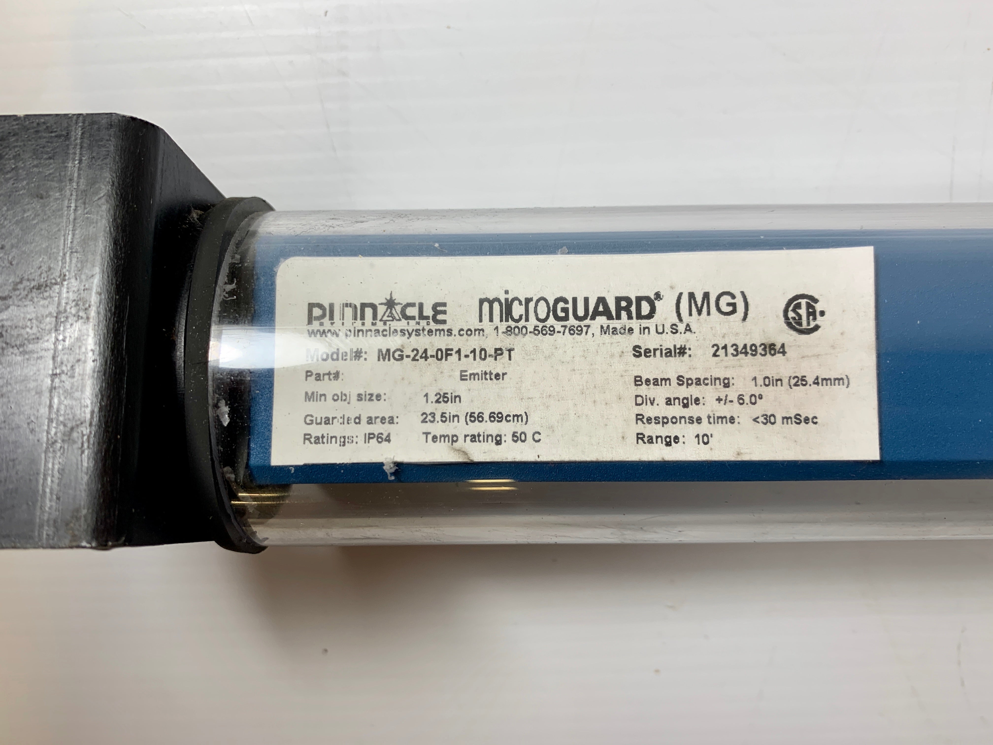 Pinnacle Microguard Emitter MG-24-0F1-10-PT