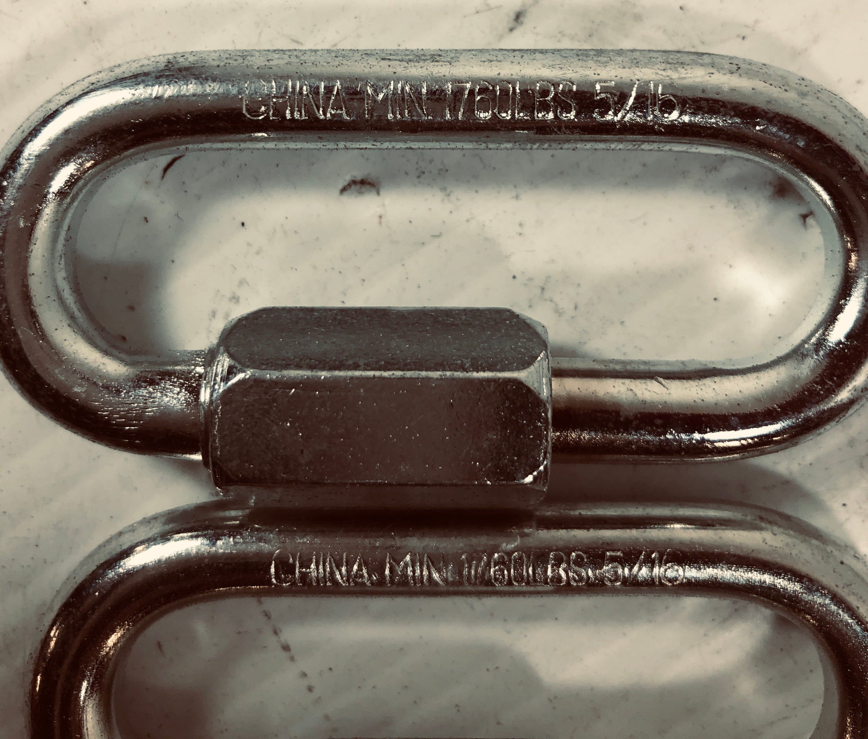 Oval Metal Carabiner 1760 Lbs. 5/16 - Lot of 2