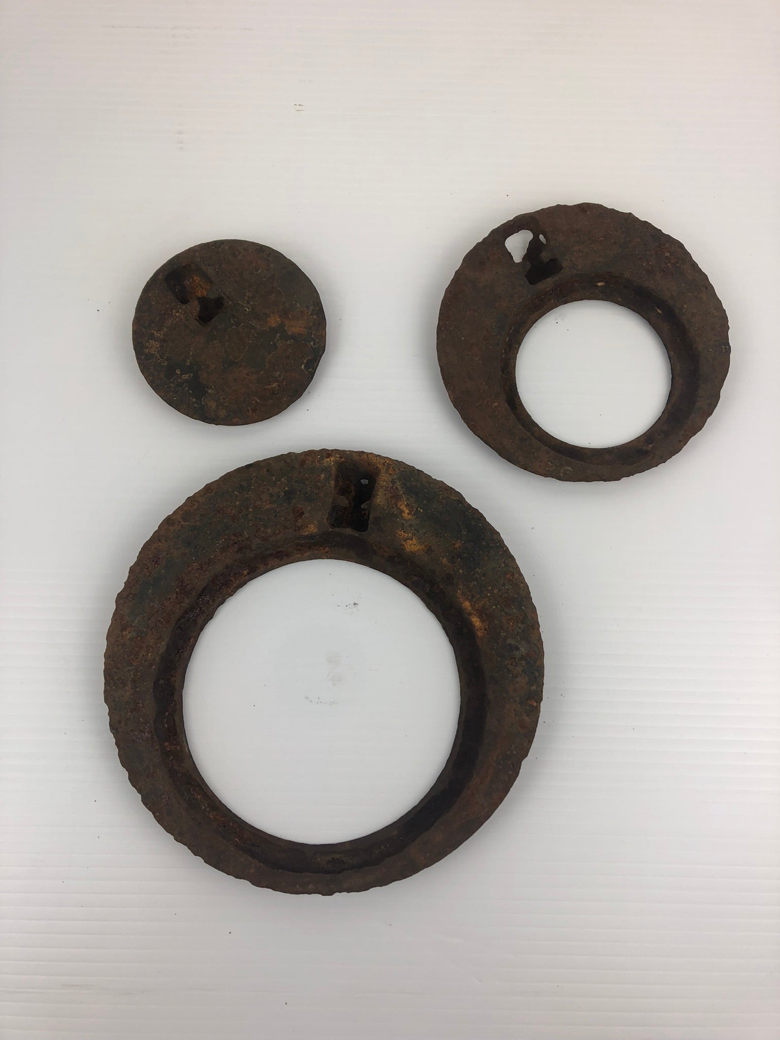Antique Foster Stoves and Ranges Burner Cover 3 Piece Round Cast Iron