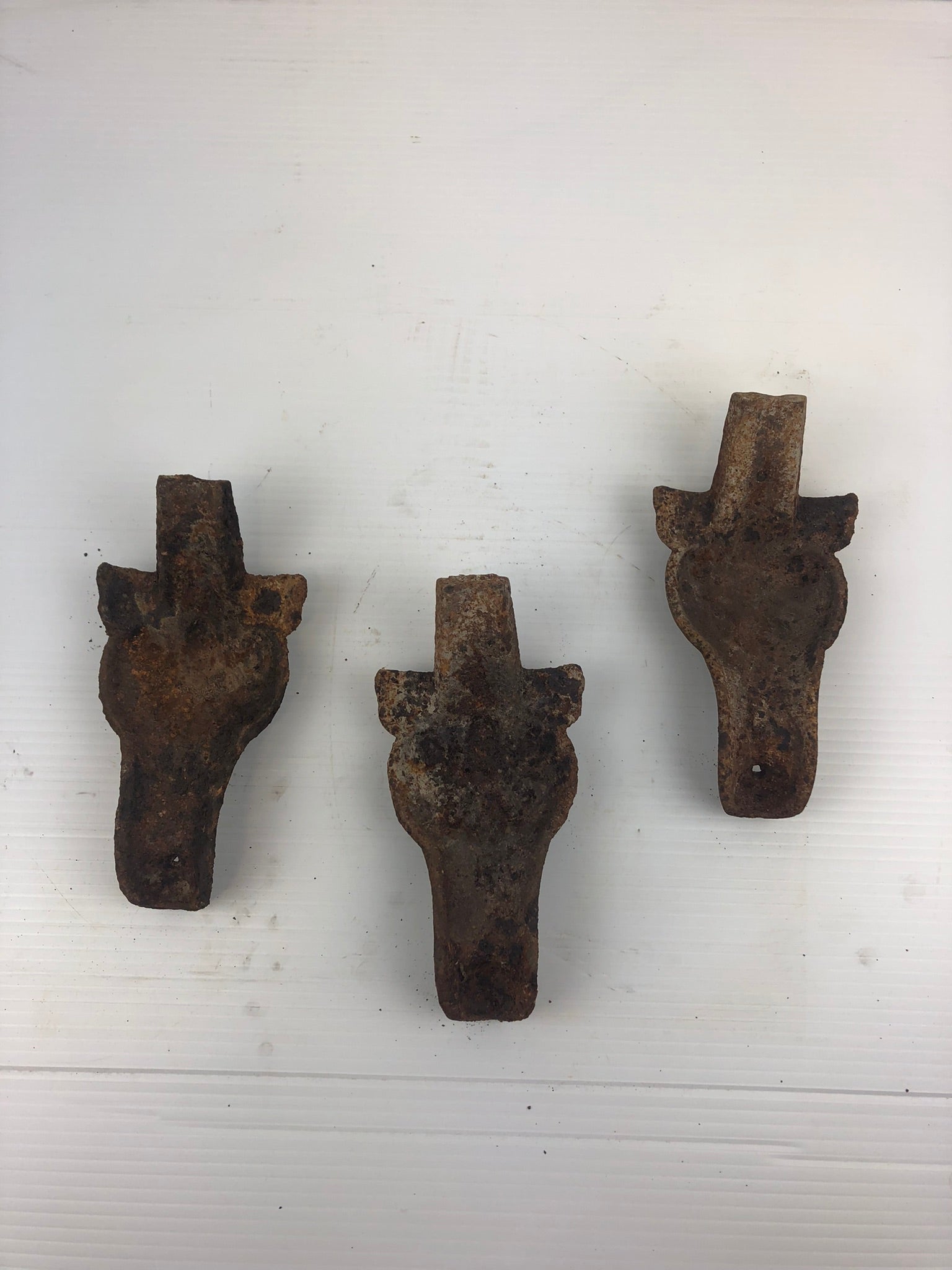 Antique Foster Stoves and Ranges Cast Iron Legs Wood Burning Stove (Lot of 3)