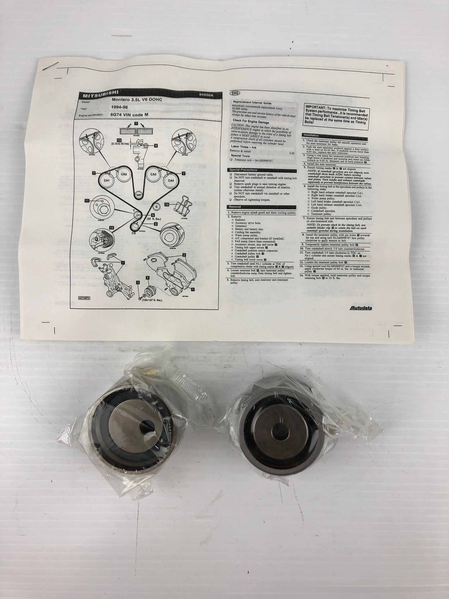 Dayco 84050 Engine Timing Belt Component Kit 852224 85271