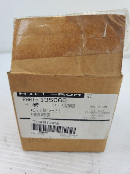 Box of 135969 Hardware - #10x3/40D 18-8 S.S Fender Washer (Box of 500)