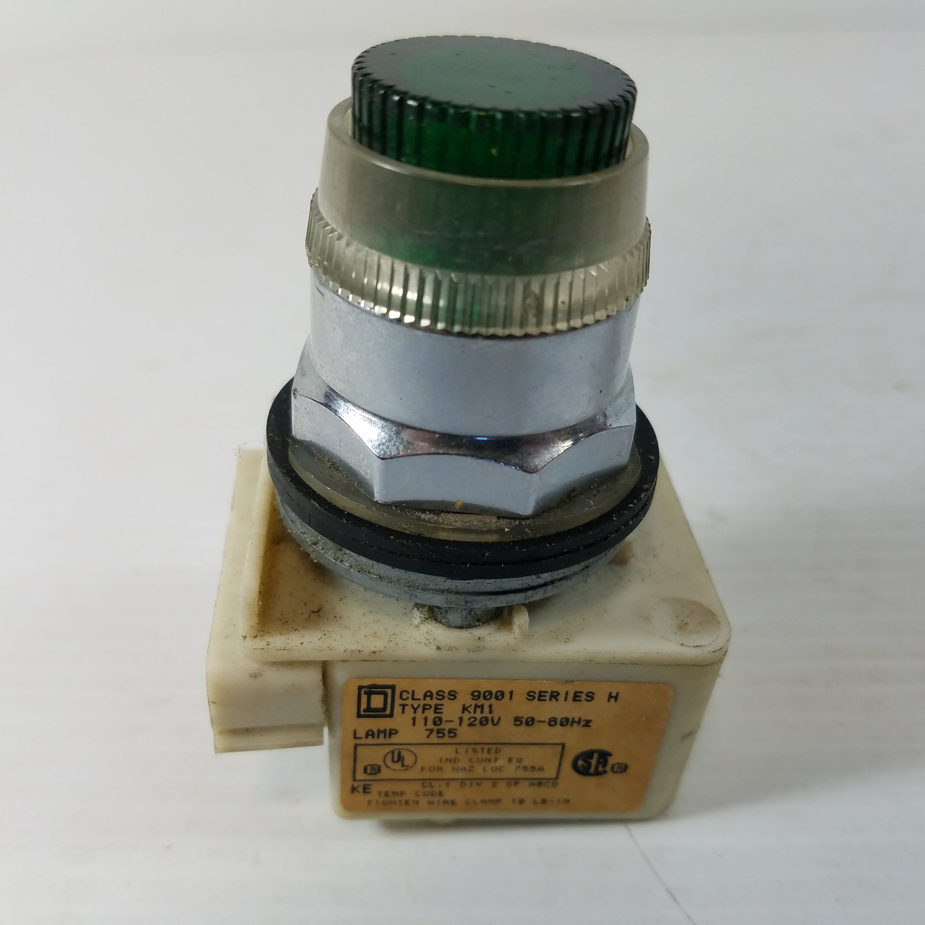 Square D KM1 Green Switch with Collar