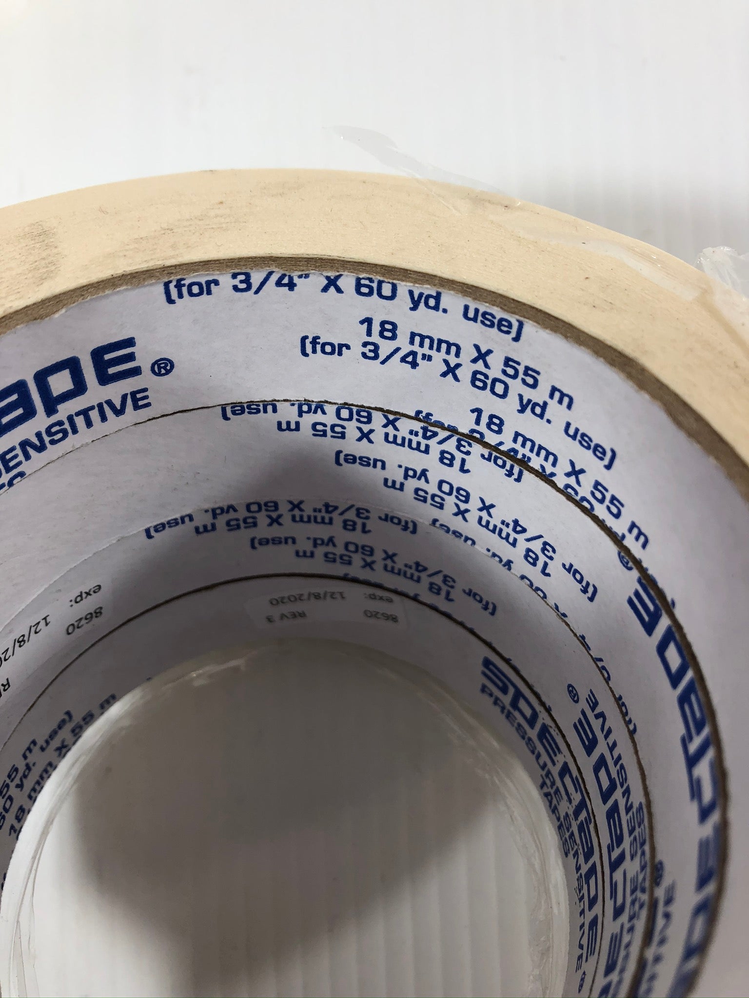 Spectape Pressure Sensitive Masking Tape 18mm x 55m (3/4" x 60 yards) 4 Rolls