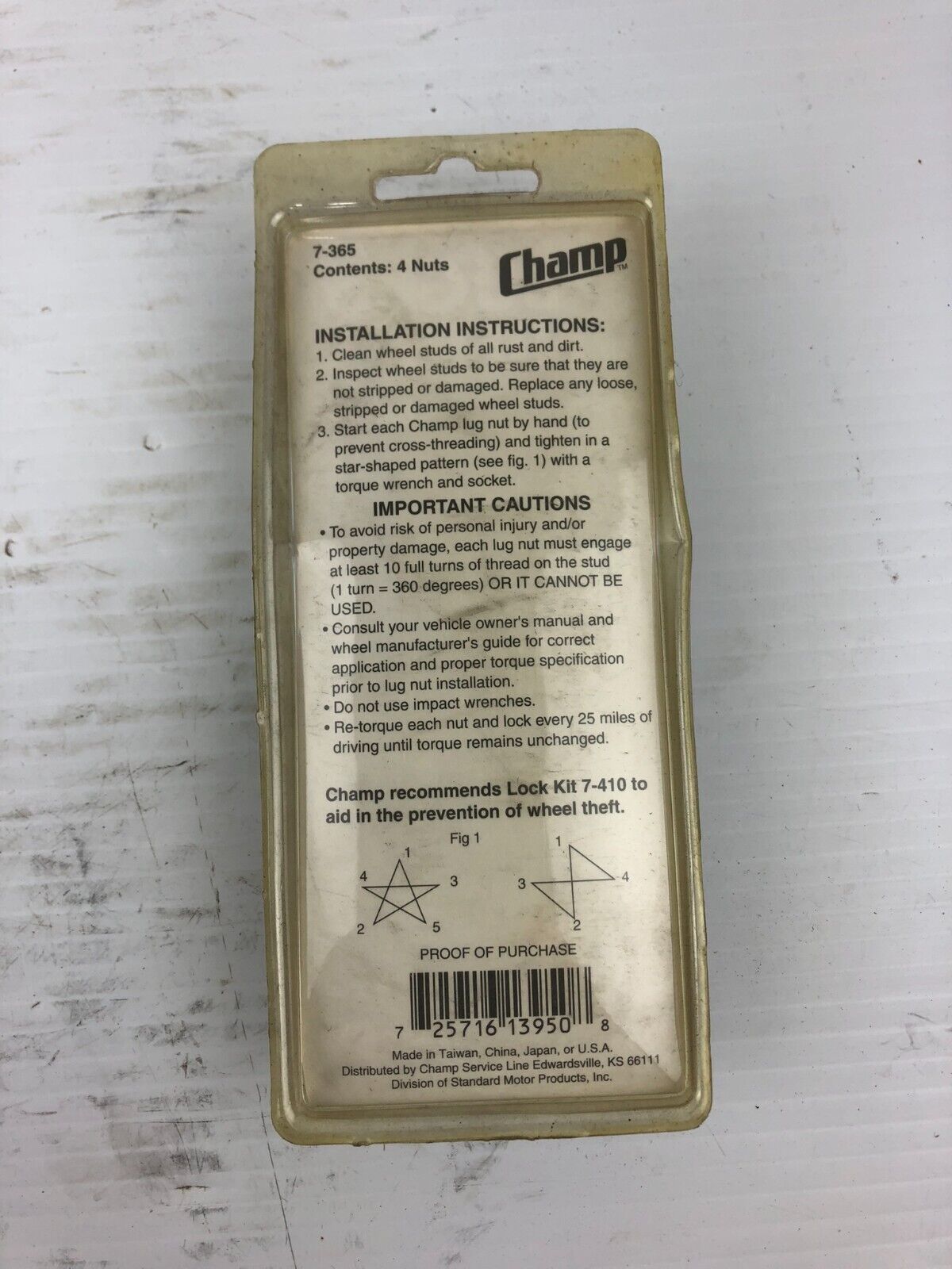 Champ 7-365 Lug Nuts Acorn Bulge 7/16"