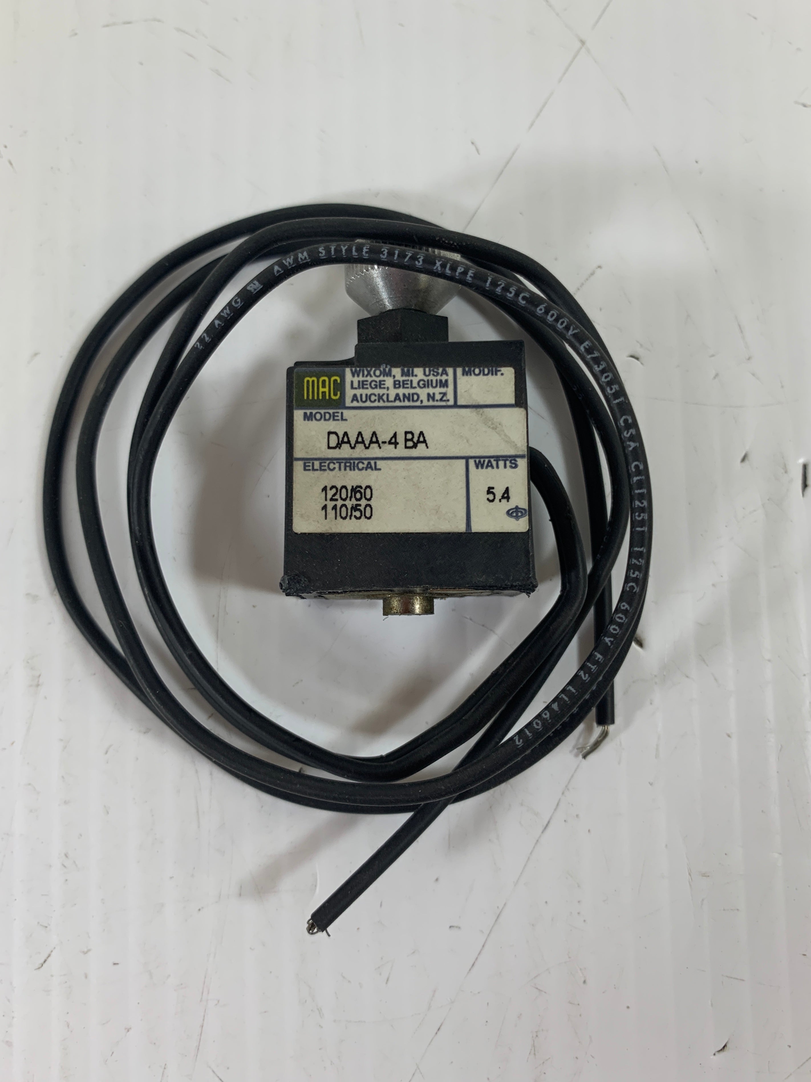 MAC Solenoid Coil DAAA-4 BA 5.4 Watts