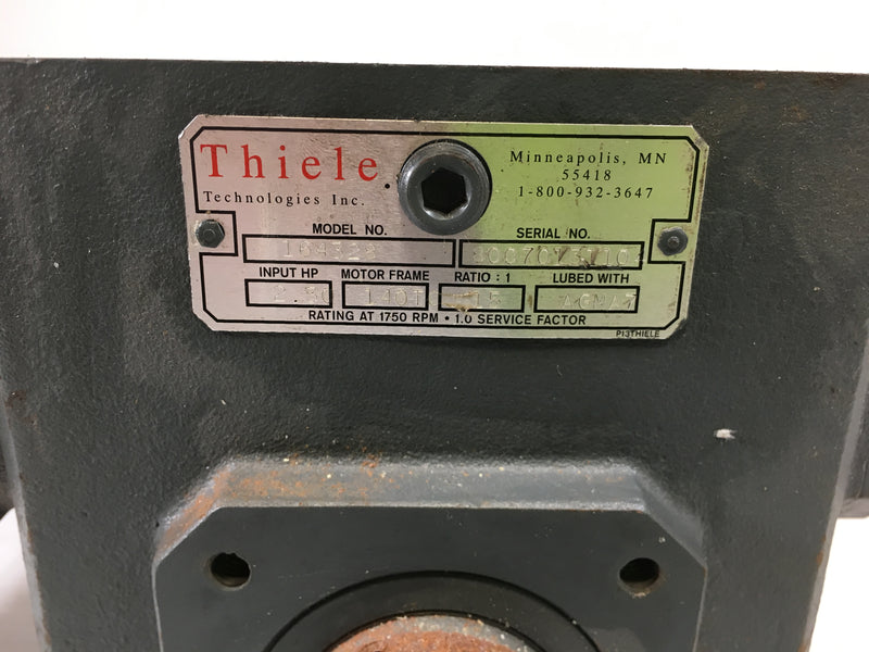 Thiele Technologies 164328 Worm Speed Reducer 2.30 HP