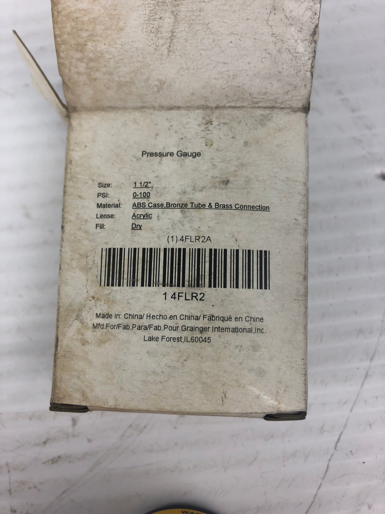Pour Grainger 4FLR2A Pressure Gauge 1-1/2"