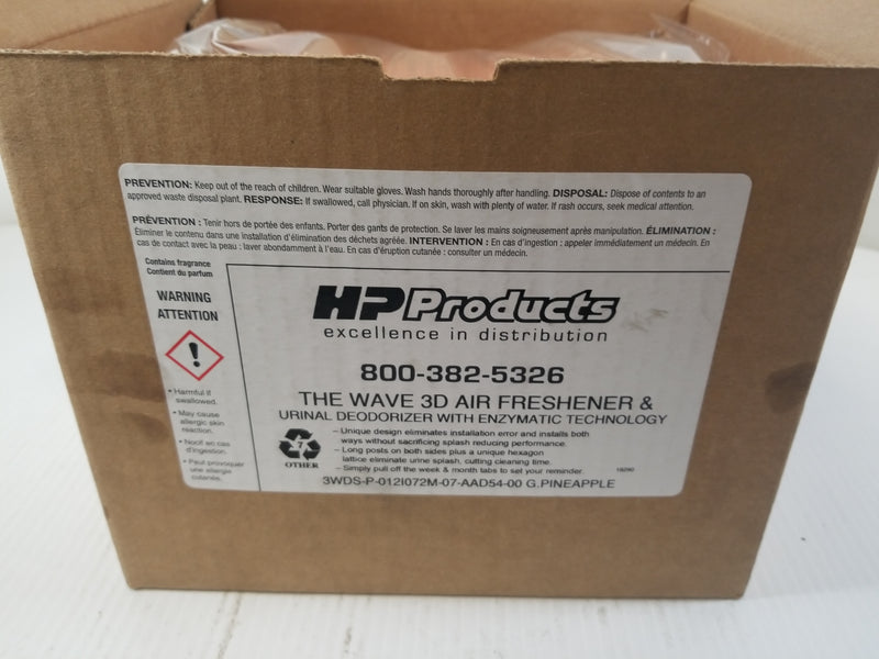 HP Products 3WDS-P-012I072M-07-AAD54-00 Wave 3D Urinal Screen (Lot of 12)