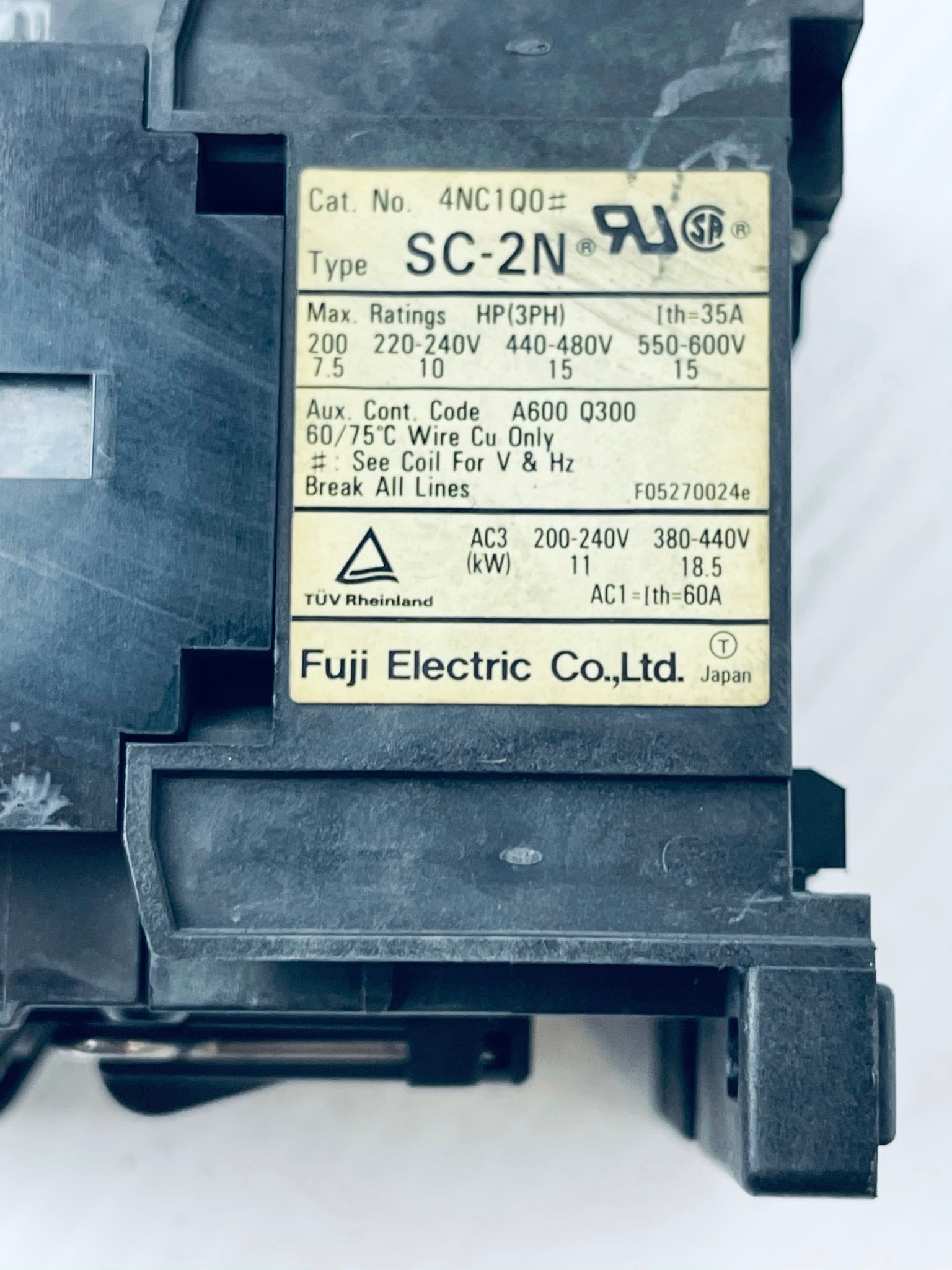 Fuji Electric SC-2N (35) 4NC1Q0# Magnetic Contactor
