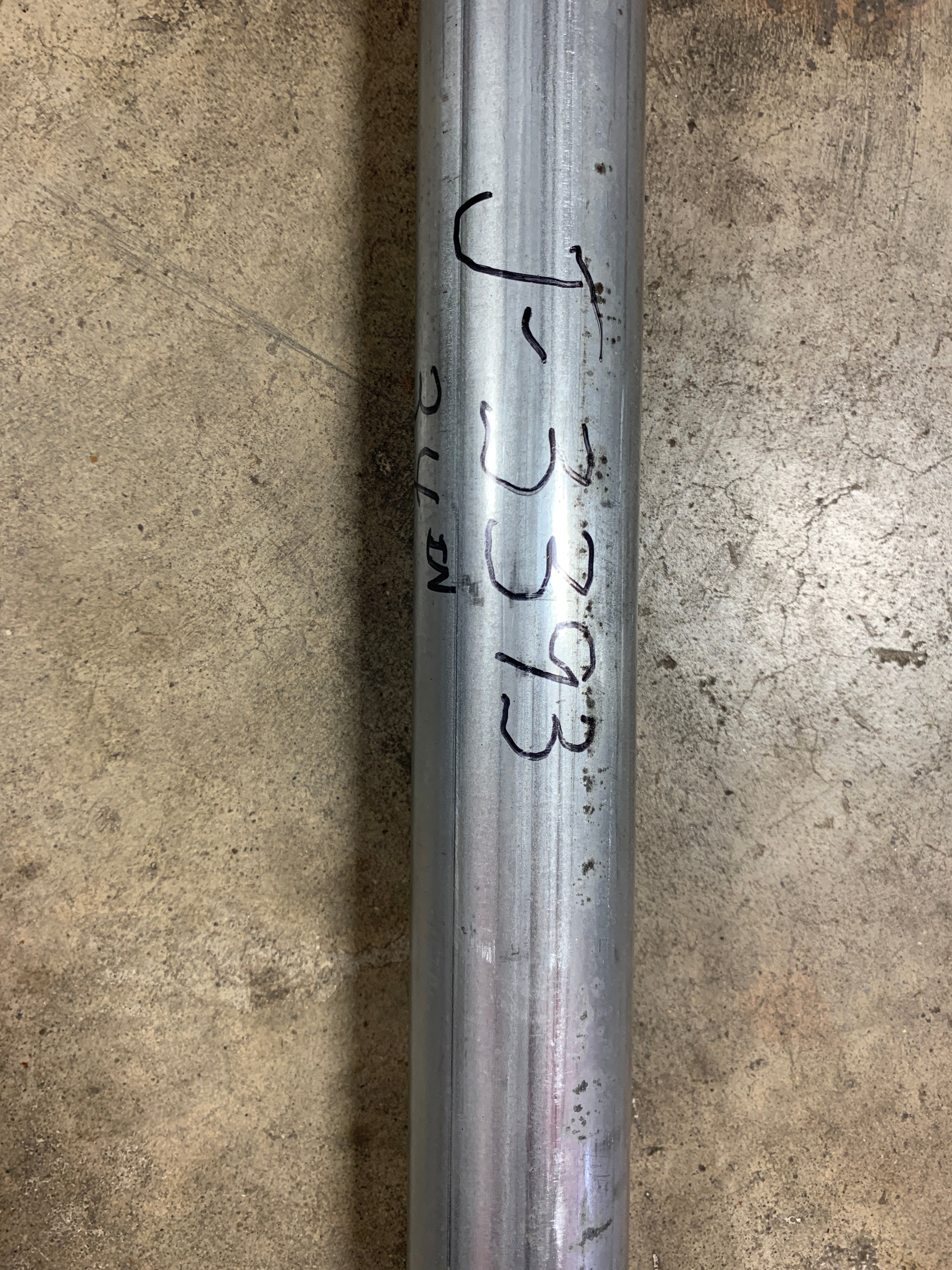 Gravity Conveyor Roller J-3393 33.5" L x 1.88" OD x 0.42" Axle Width - Lot of 5
