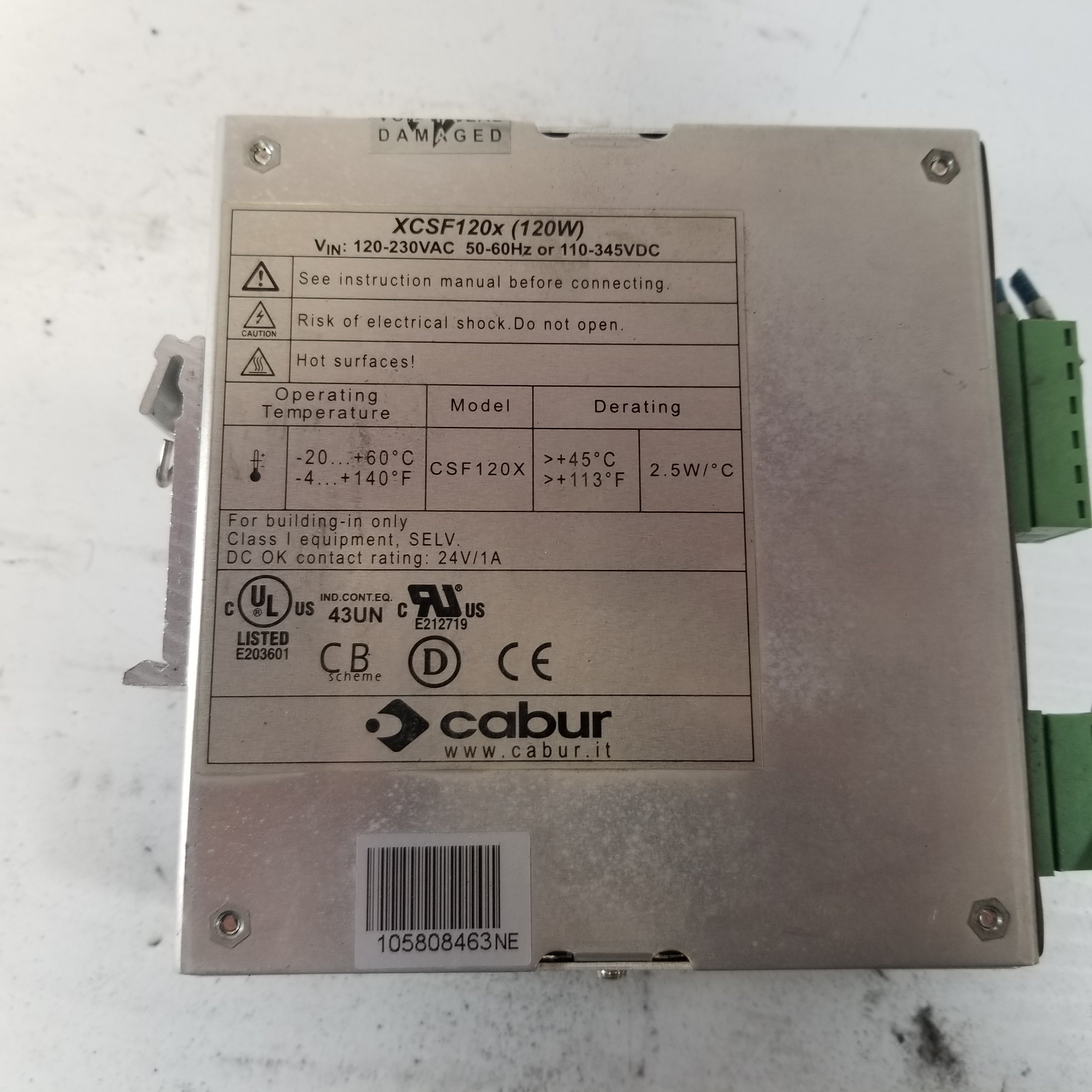 Cabur XCSF120C Power Supply