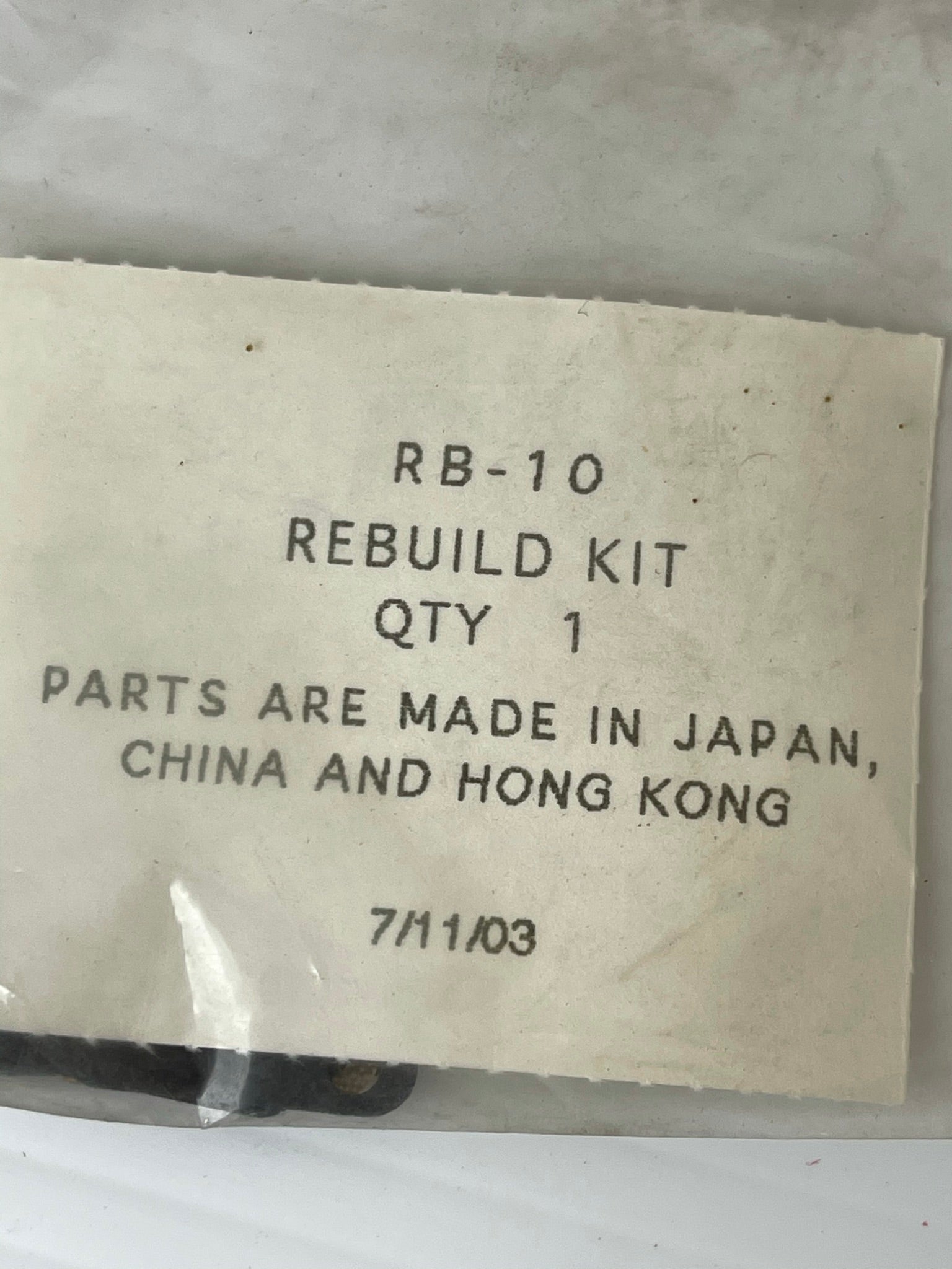 Zama Rebuild Kit RB-10