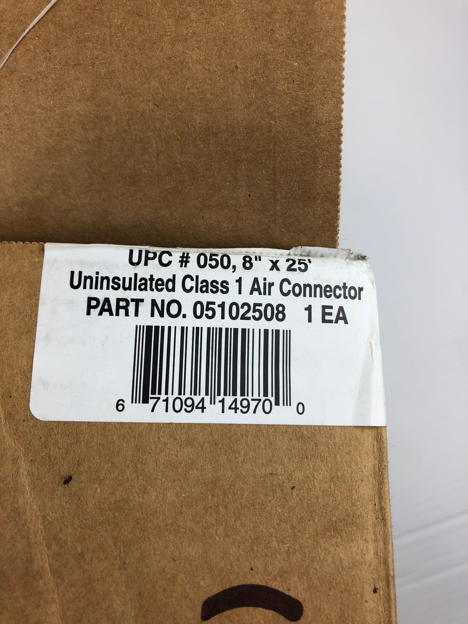 Greenguard 05102508 Non Insulated Class 1 Flexible Air Connector, 8"X25’