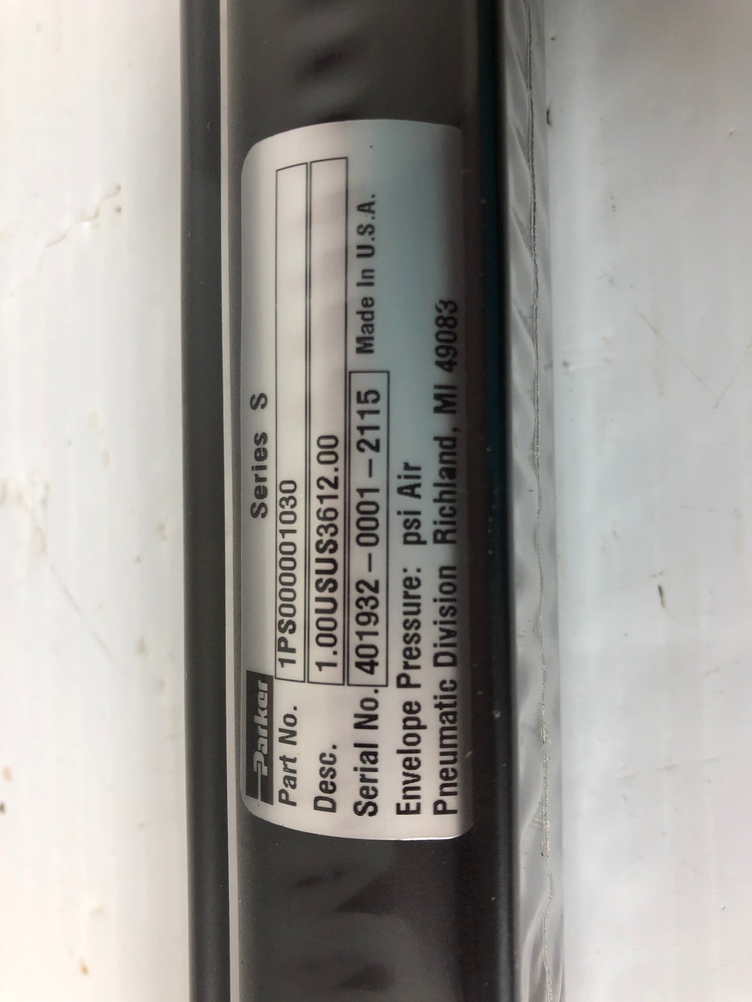 Parker 1.00 USUS36 12.00 Series S Pneumatic Cylinder 1PS000001030