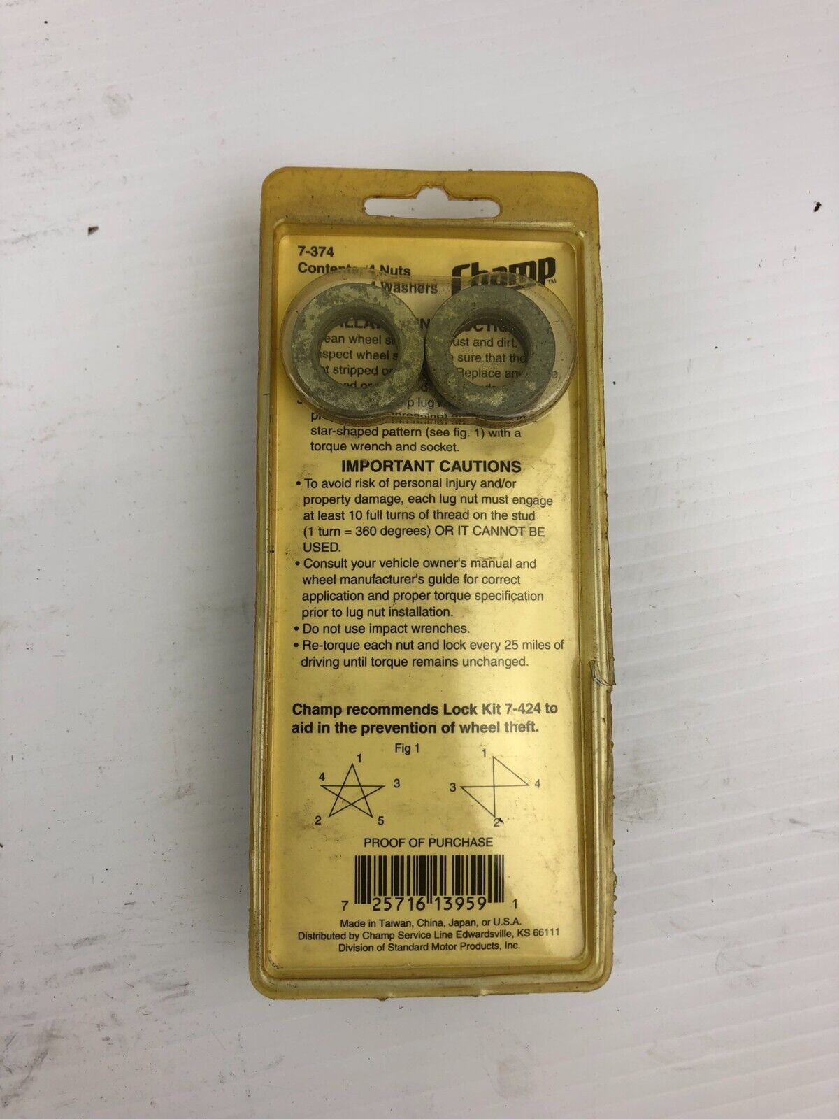 Champ 7-374 Lug Nuts Module Mag 7/16" RH