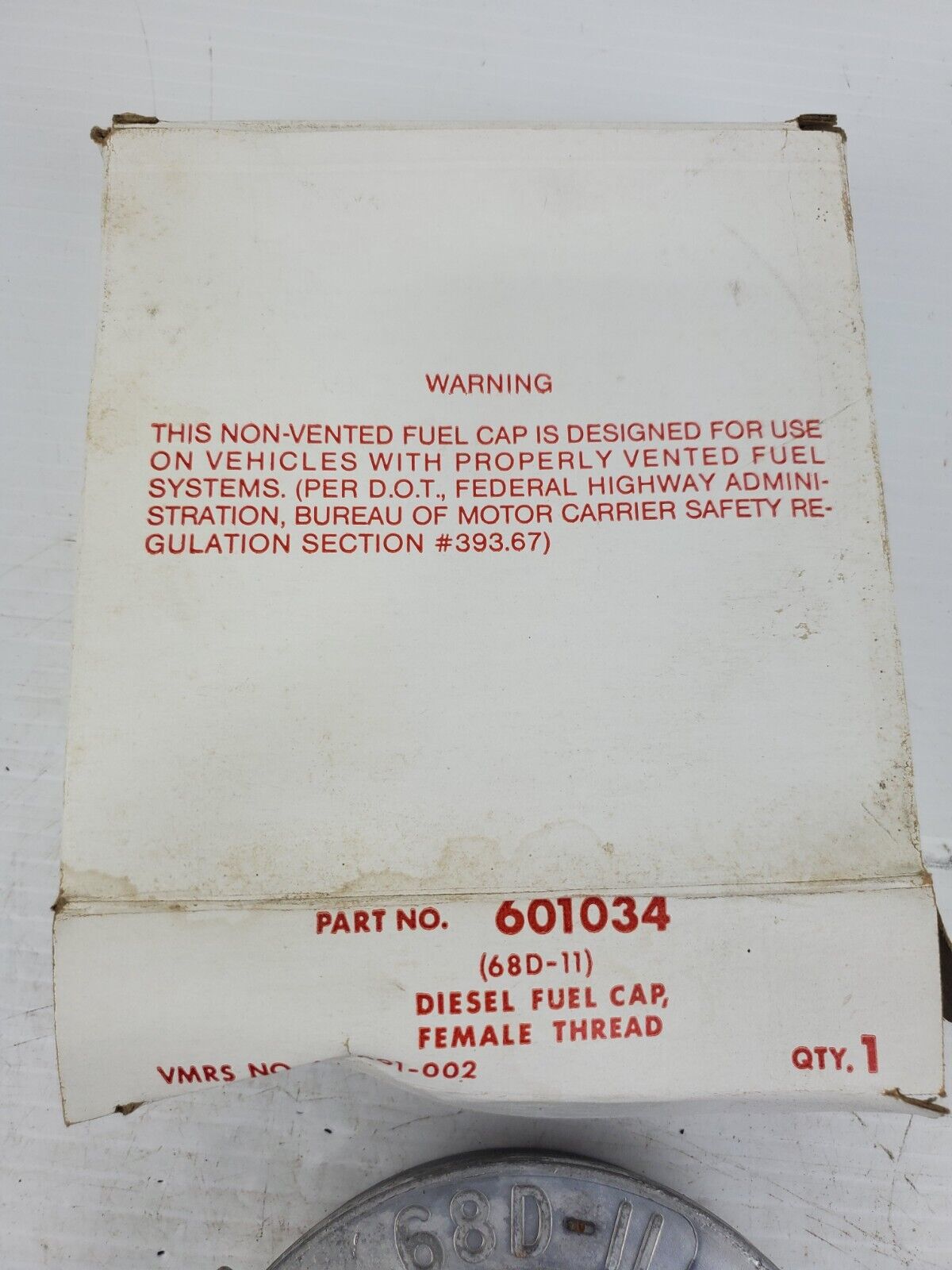 Velvac 601034 Diesel Fuel Cap