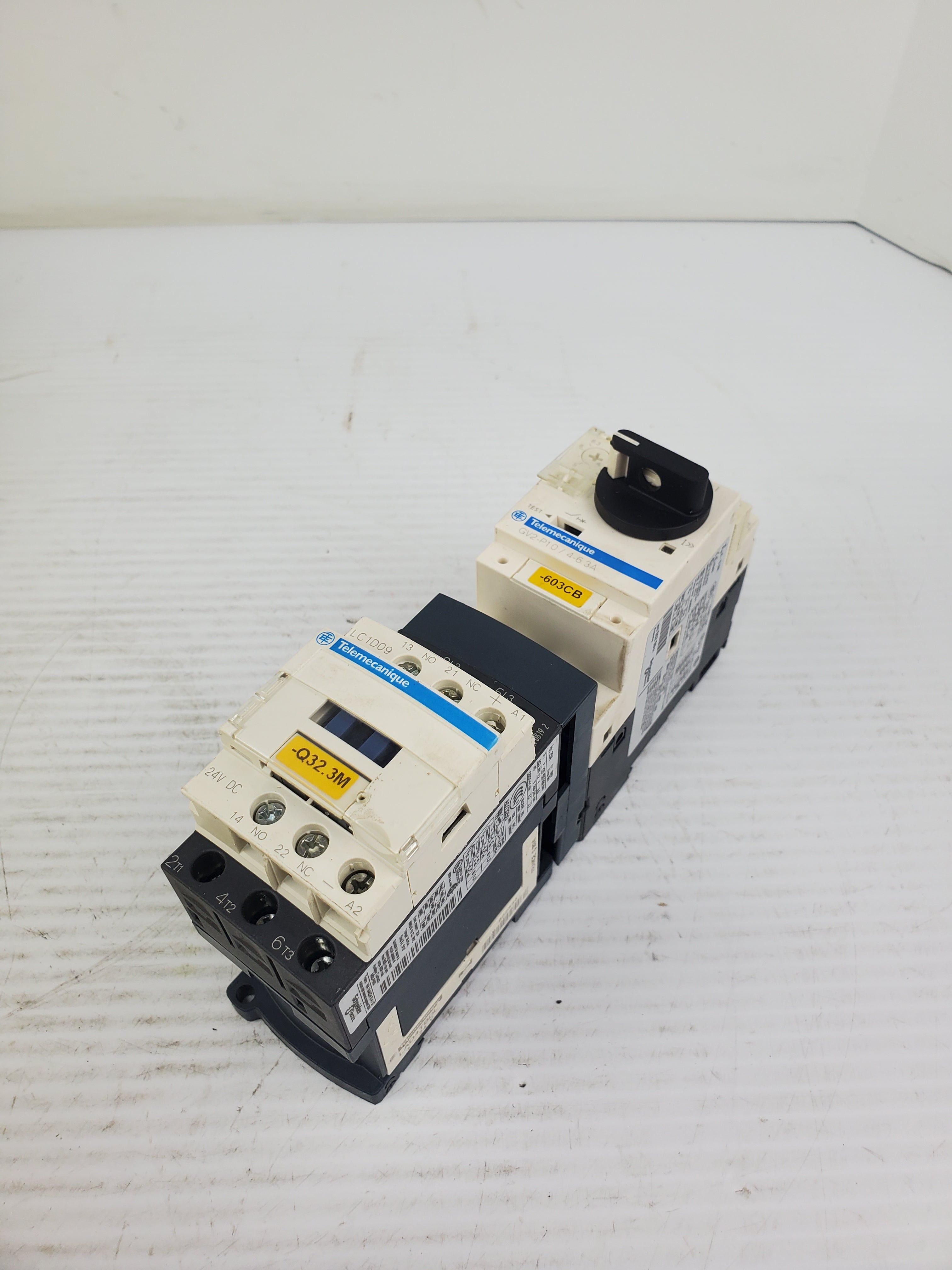 Telemecanique GV2-P10/4-6.3A Motor Circuit Breaker with LC1D09 Contactor