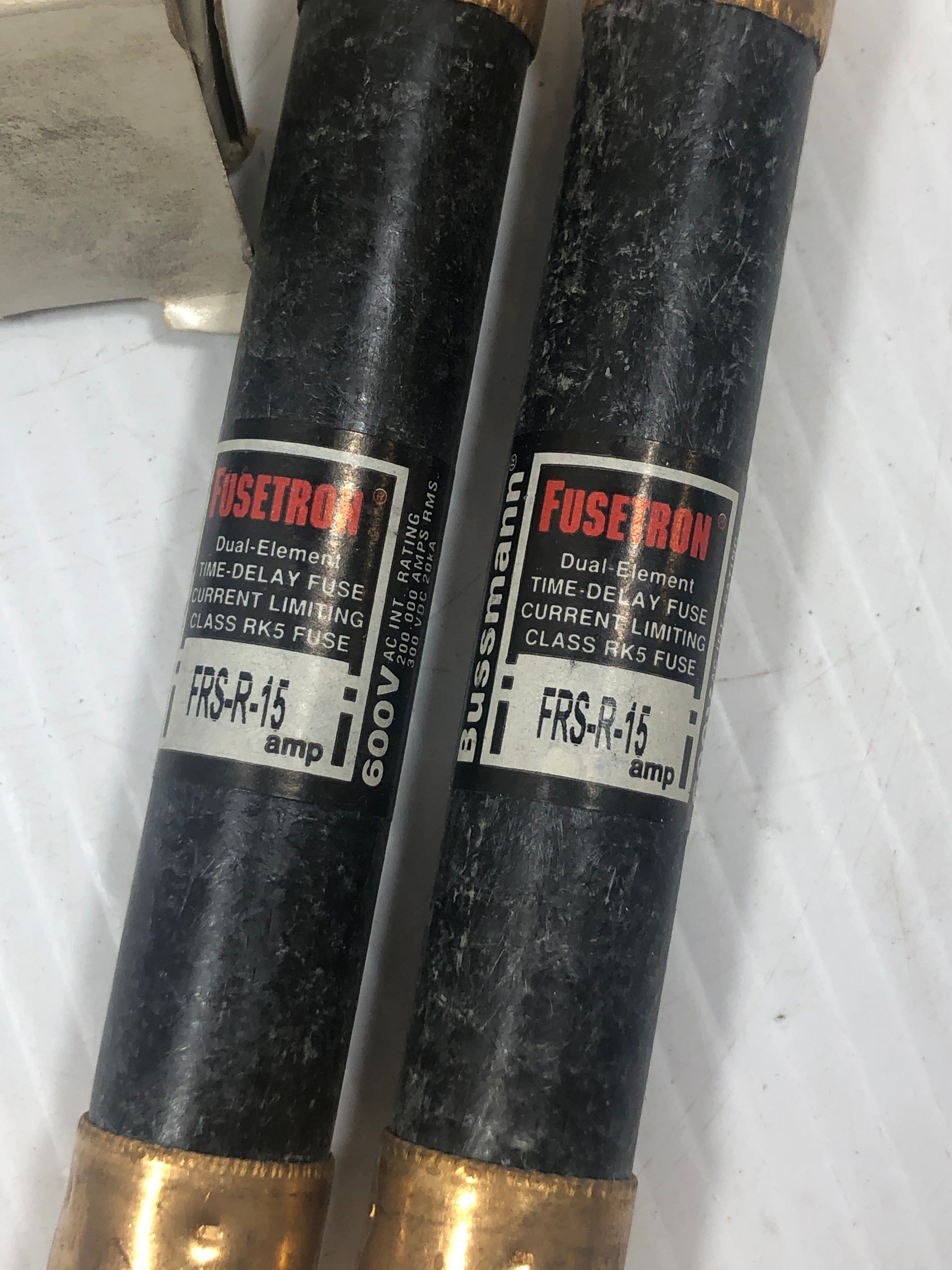 Buss Fusetron FRS-R-15 Class RK5 Fuse - Lot of 2