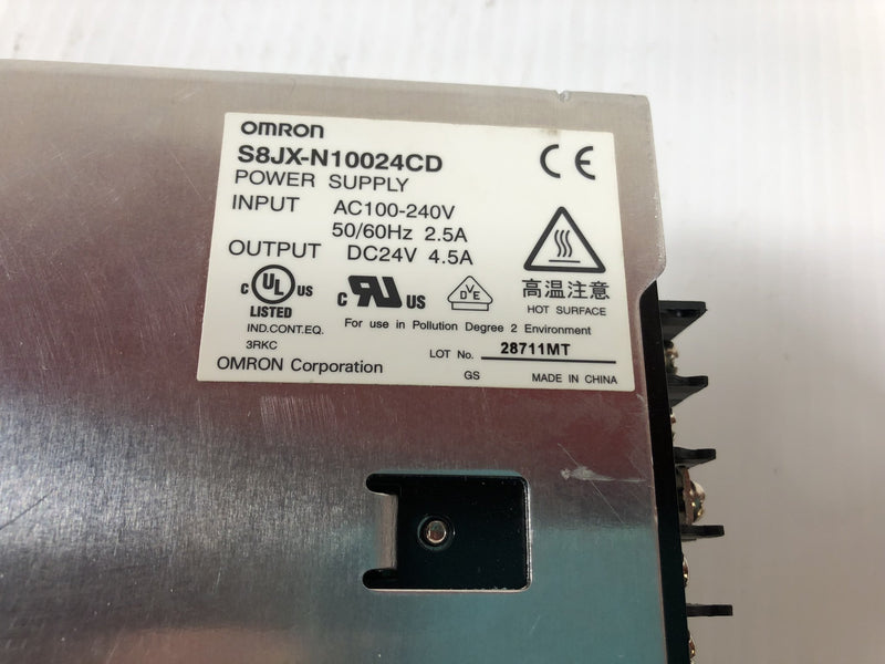 Omron S8JX-N10024CD Power Supply AC100-240V