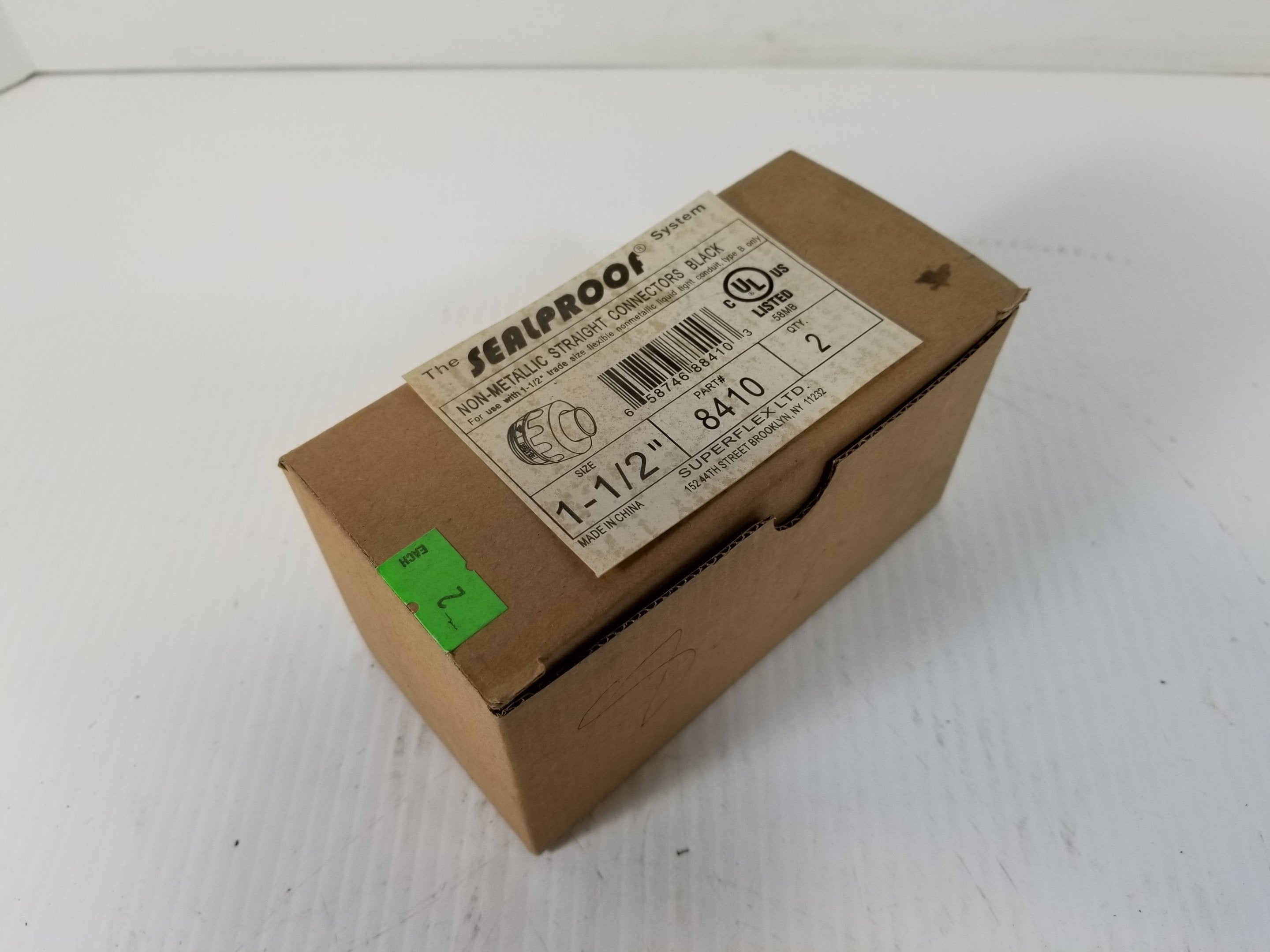 Superflex 8410 Sealproof Non-Metallic Straight Connector 1-1/2" (Lot of 2)