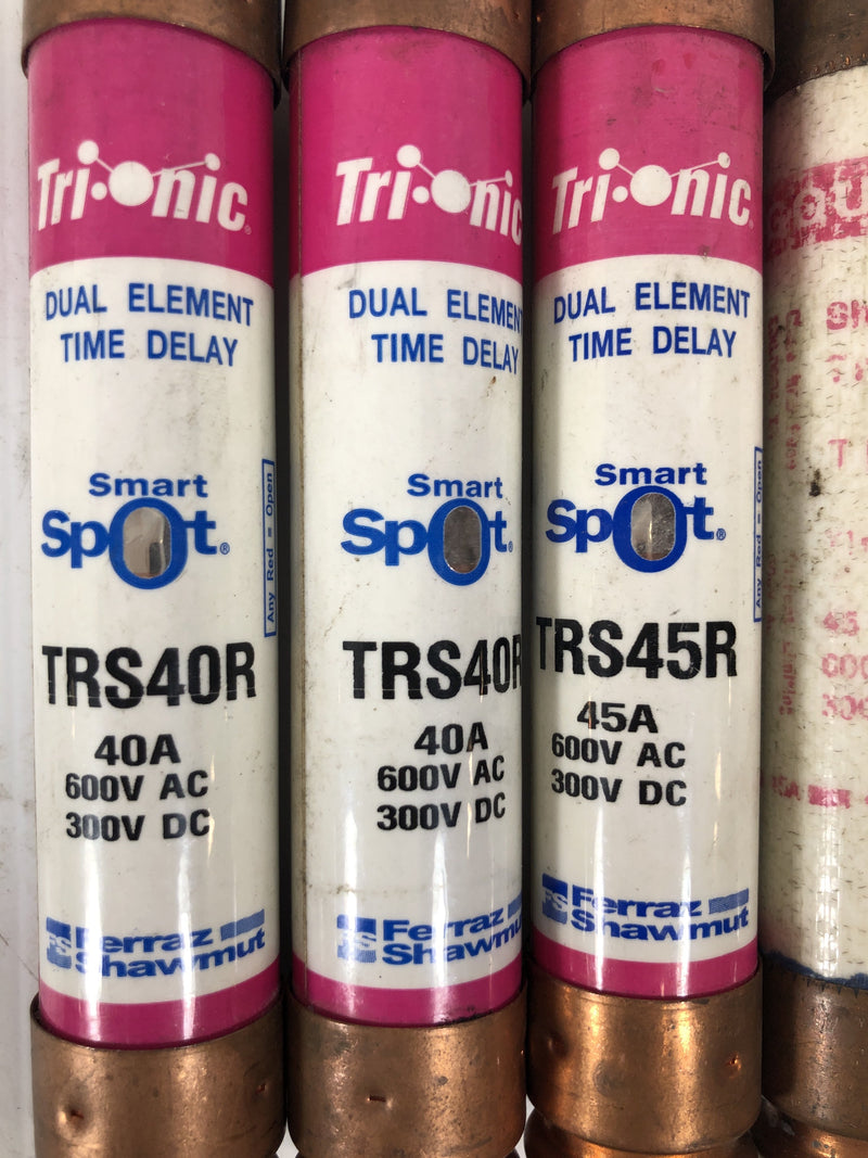 Tri-onic Lot of 4 Fuses TRS40R and TRS45R