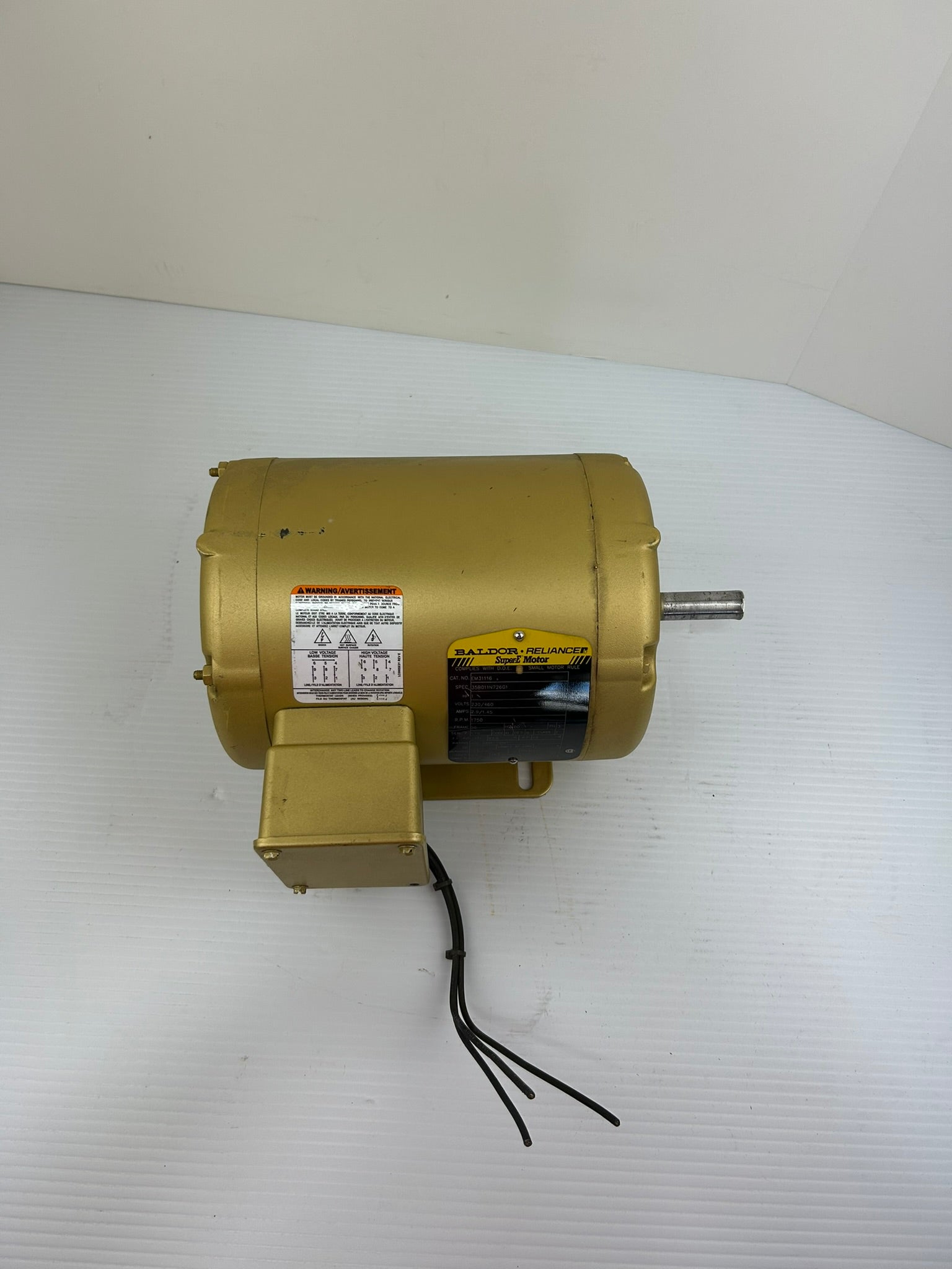 Baldor EM31116 Super E DC Electric Motor 1 HP 1750 RPM 3PH 56 Frame