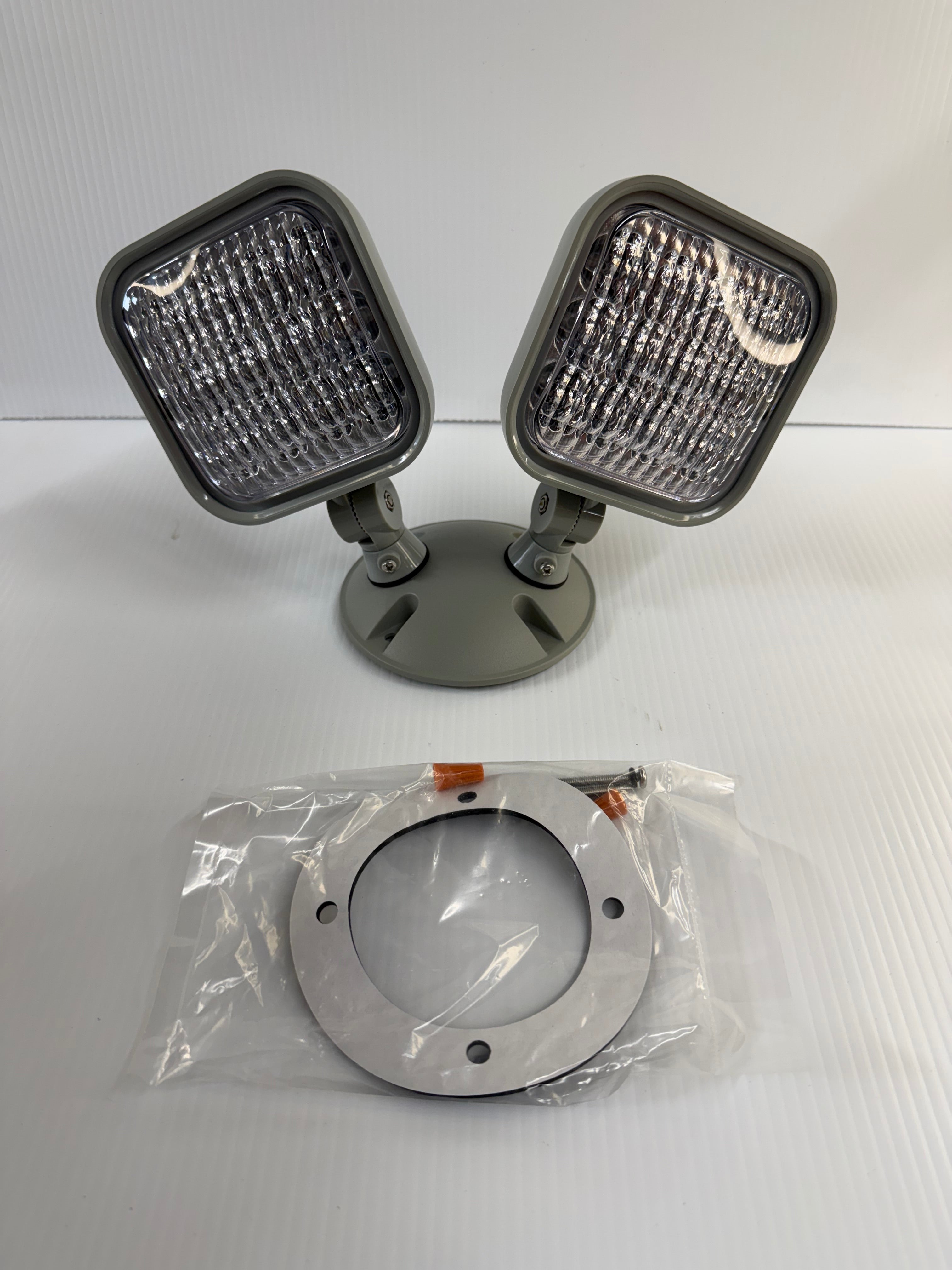 Lithonia Lighting Remote with Twin Adjustable LED Lamp Head ERE GY T WP M12