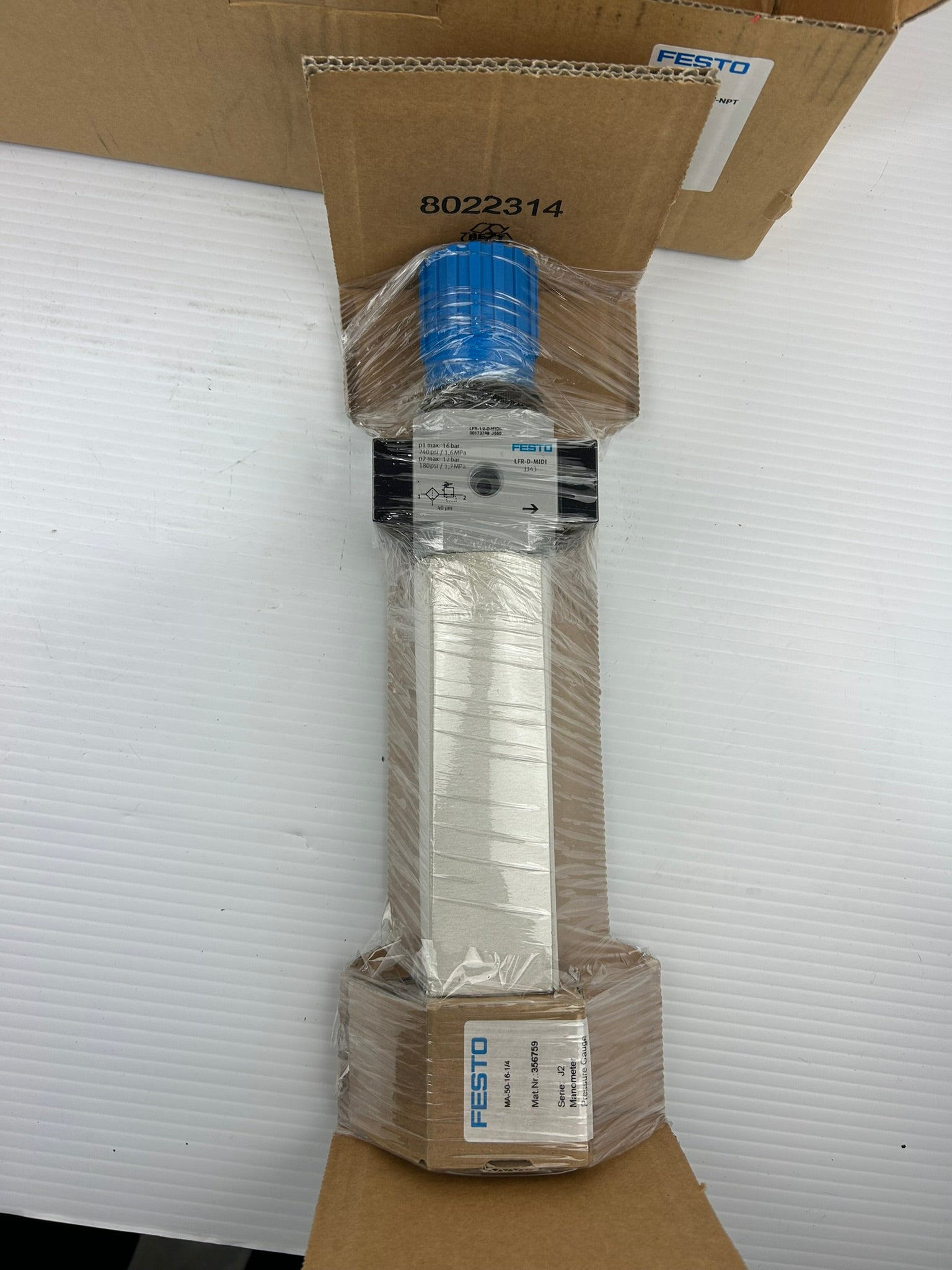Festo LFR-1/2-D-MIDI-NPT Filter Regulator 00173788 J660