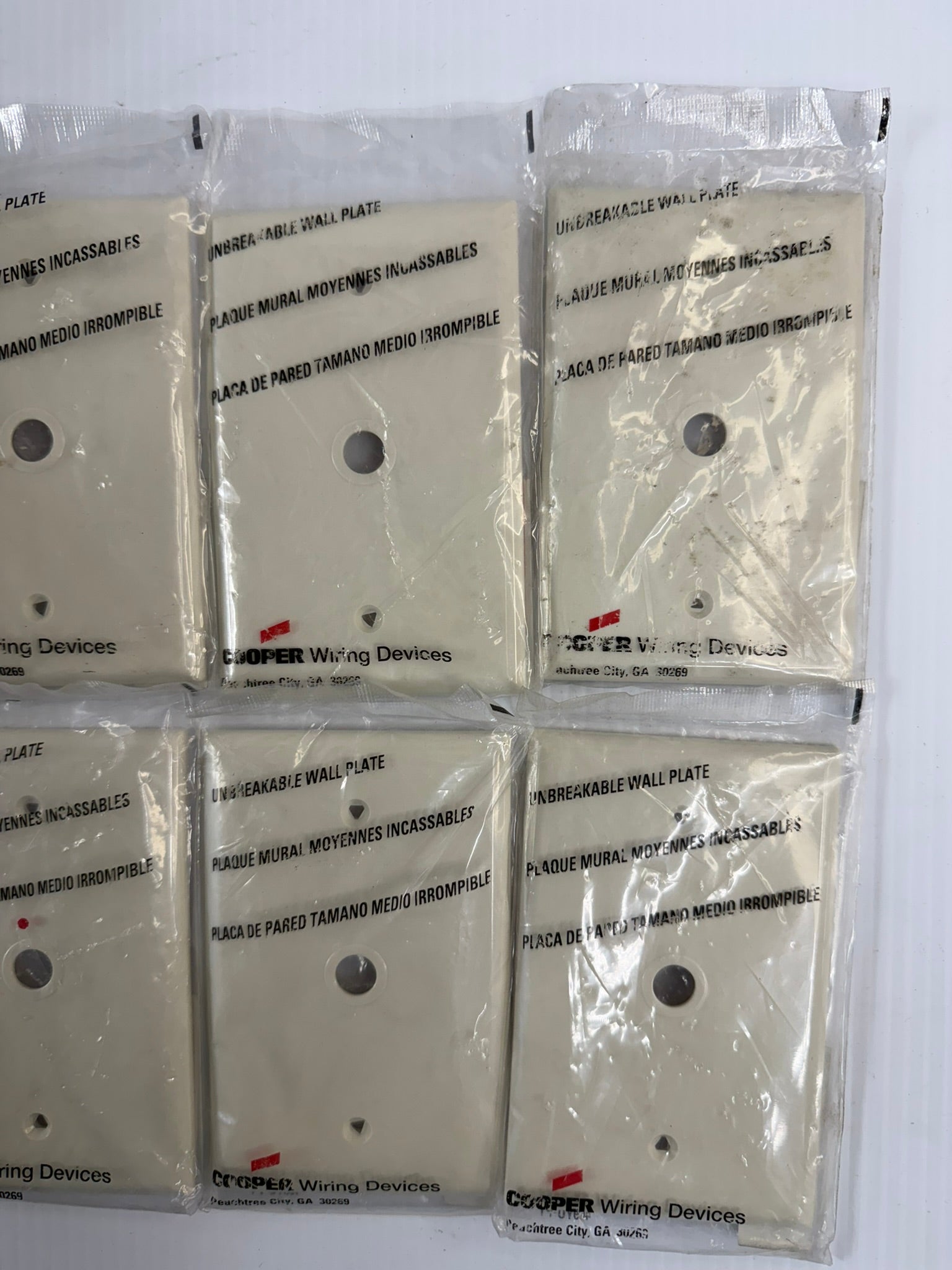 Cooper Wiring PJ11LA Lot of 12 1 Gang Phone Wallplate Cover
