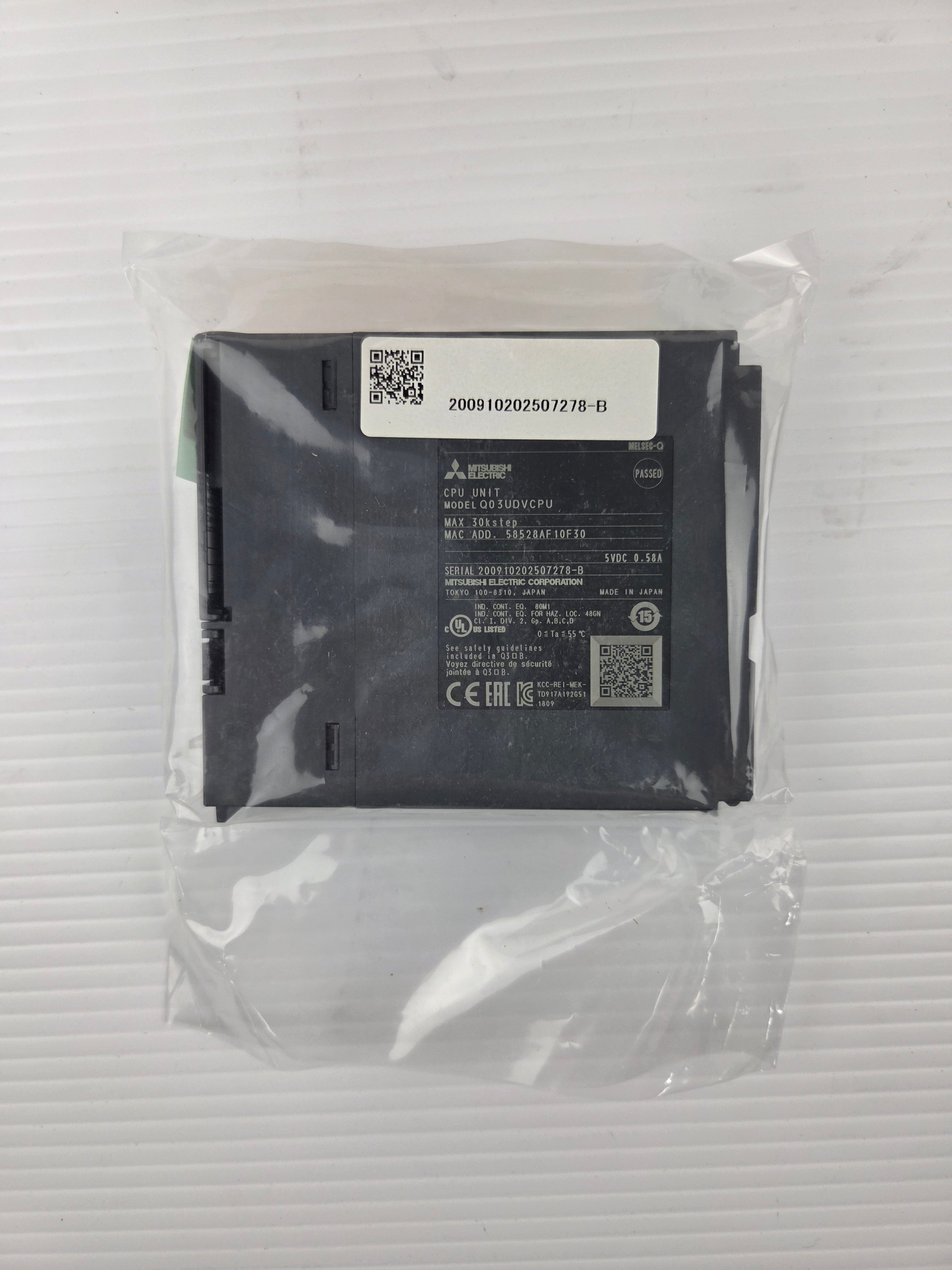 Mitsubishi Q03UDVCPU MELSEC-Q PLC CPU Unit 30K Step 5VDC Programmable Controller