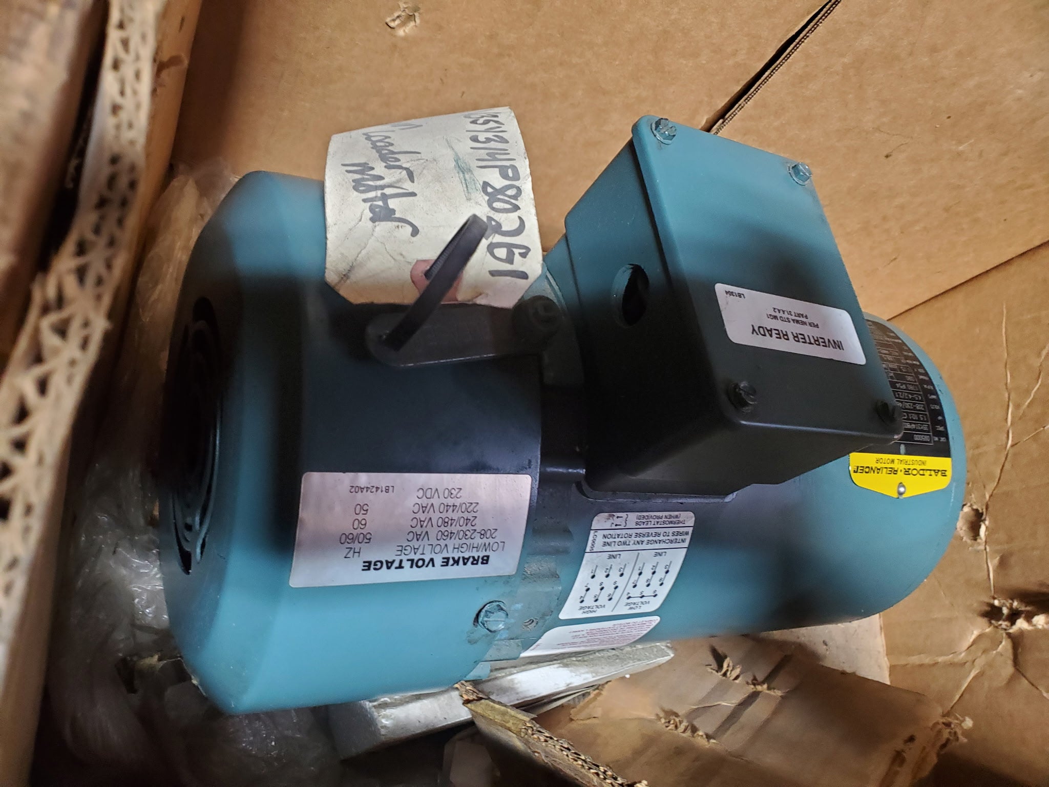 Baldor Reliance 095000 1.5HP 3PH Industrial Electric Motor 208-230/460V 1760RPM