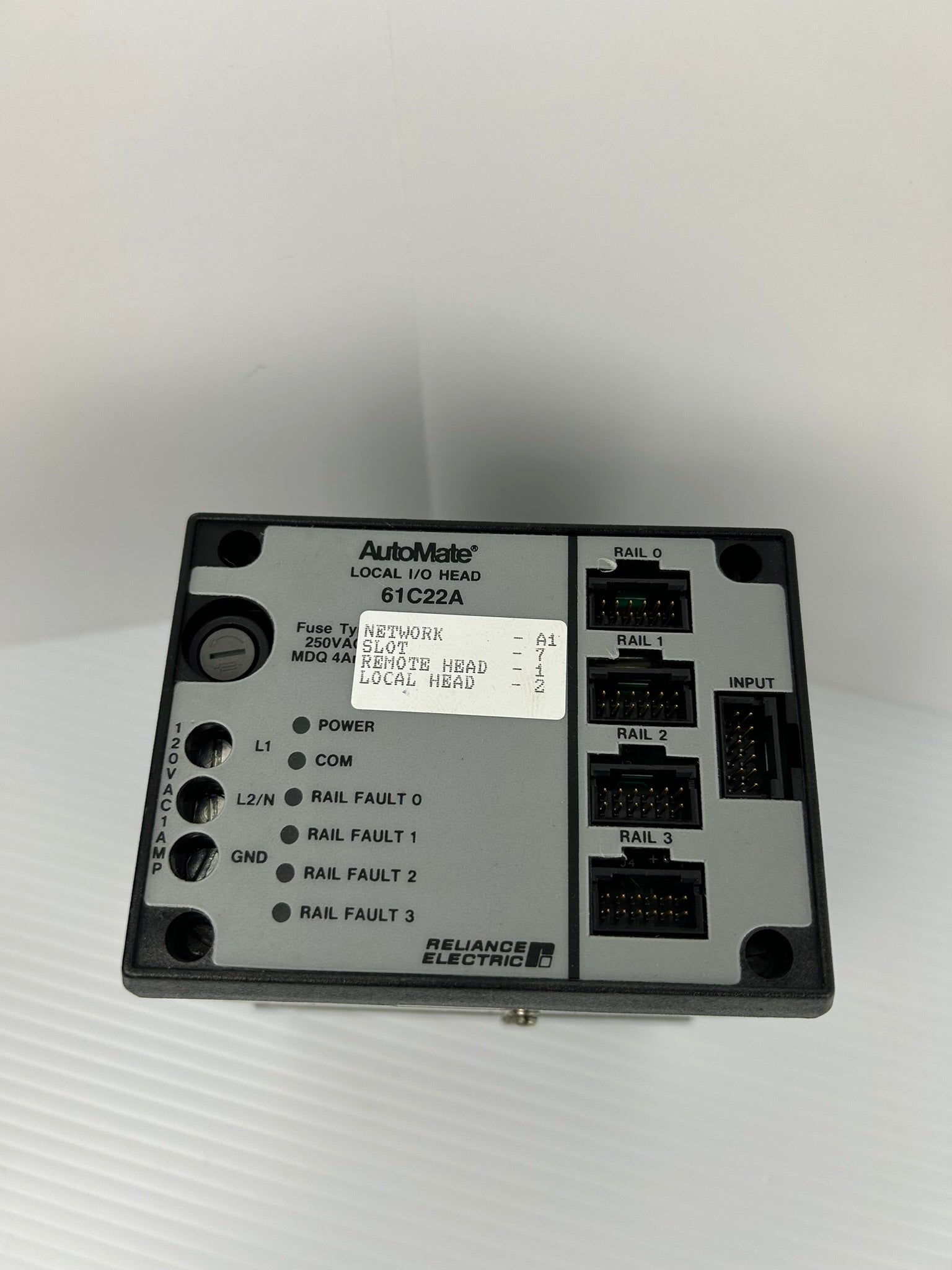 Reliance Electric 61C22A Automate Local I/O Head 803456-37RC J-3671-1 120VAC .5A