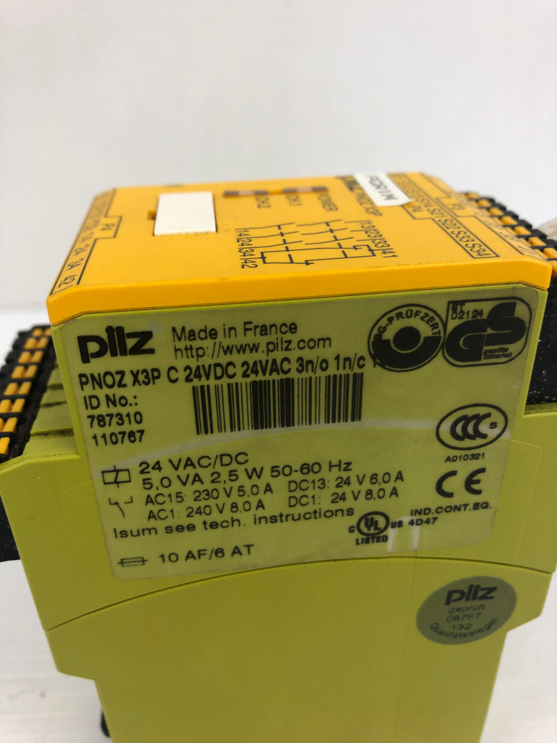 Pilz PNOZ X3P Safety Relay 24V 3n/o 1n/c 1so