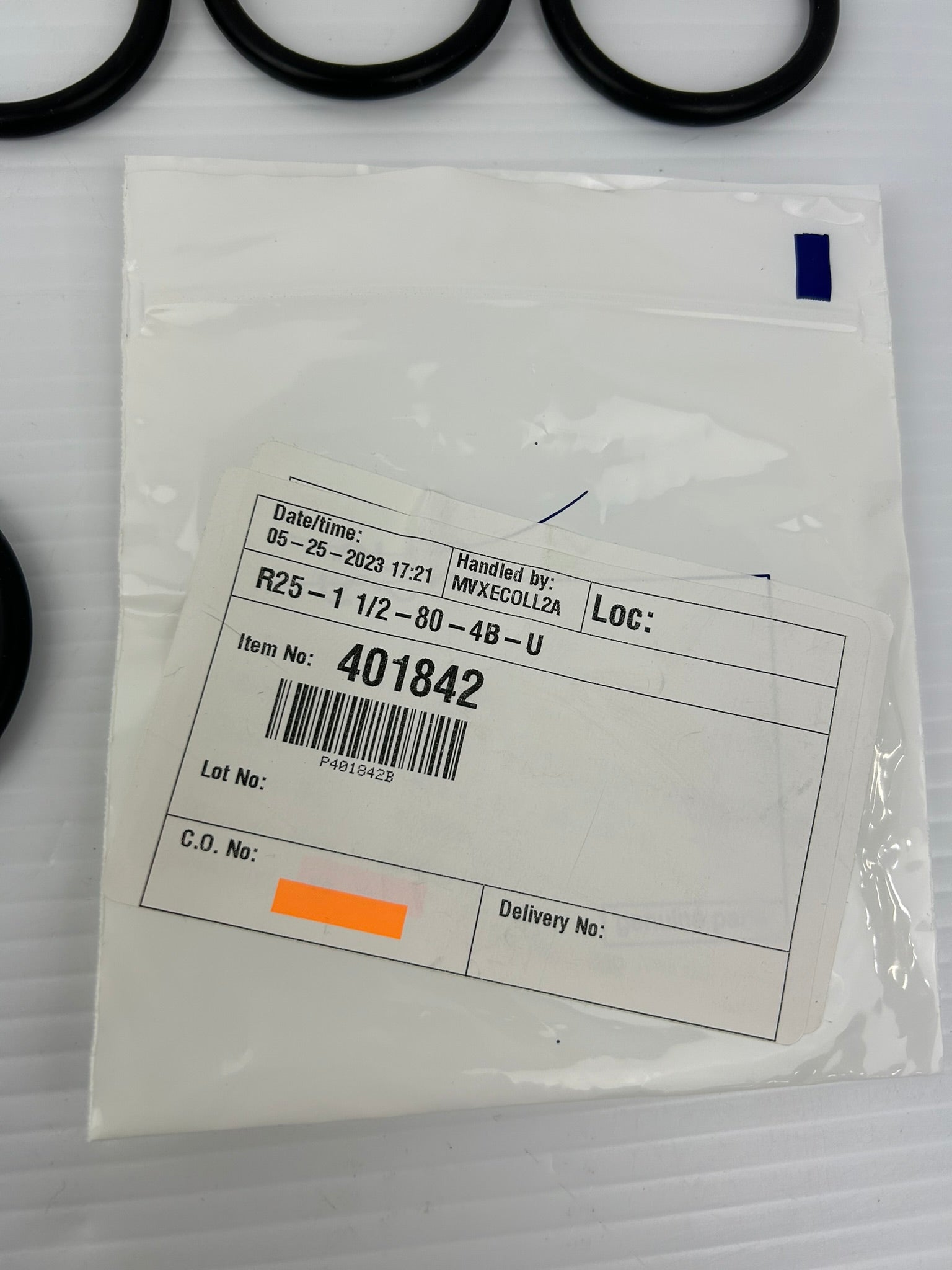 Tri-Clover 401842 O-Ring R25-1 1/2-80-4B-U Rubber O-Ring - Lot of 8