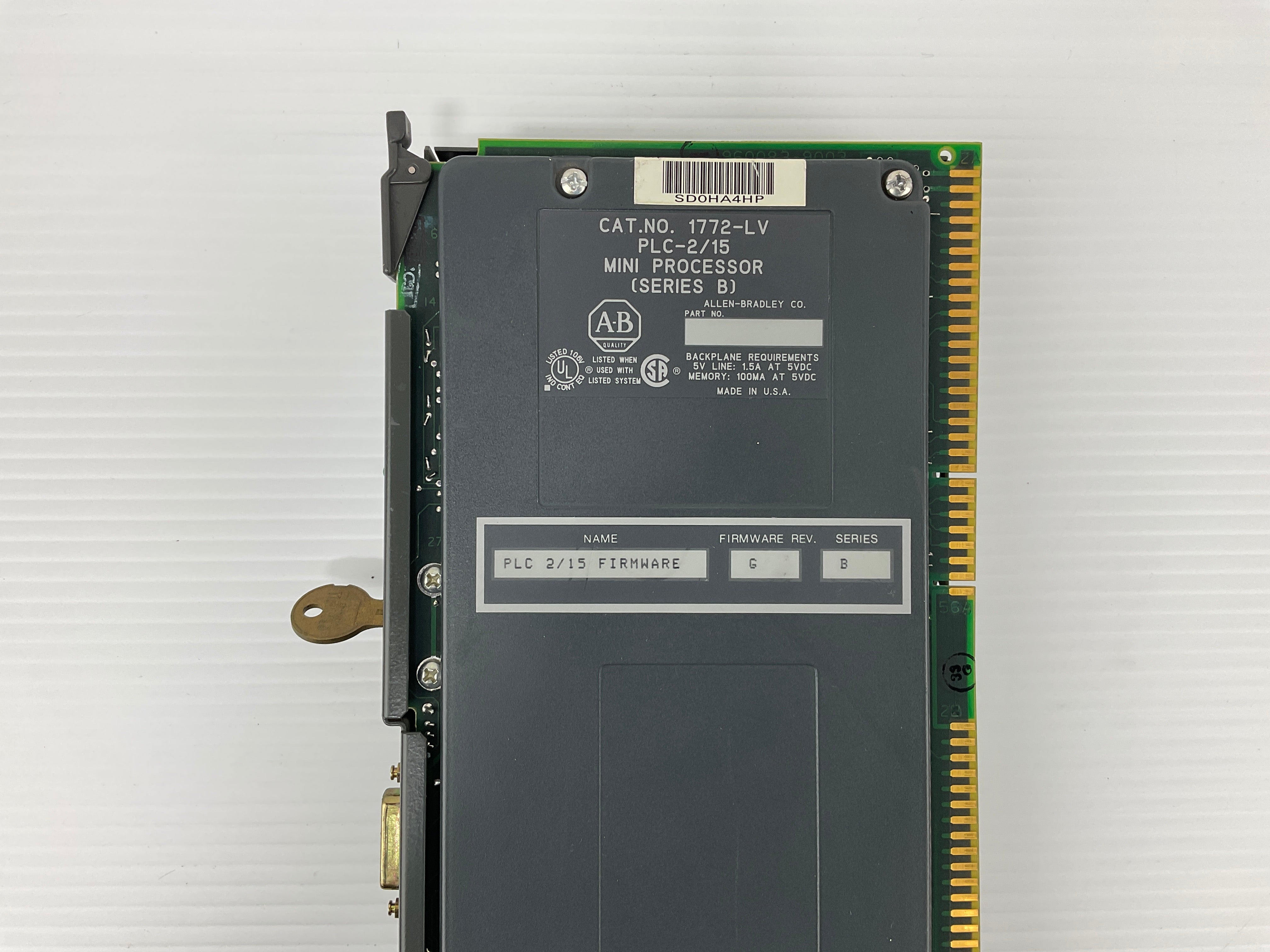 Allen-Bradley 1772-LV Mini Processor Micro Controller PLC 2/15 Ser. B Rev. G