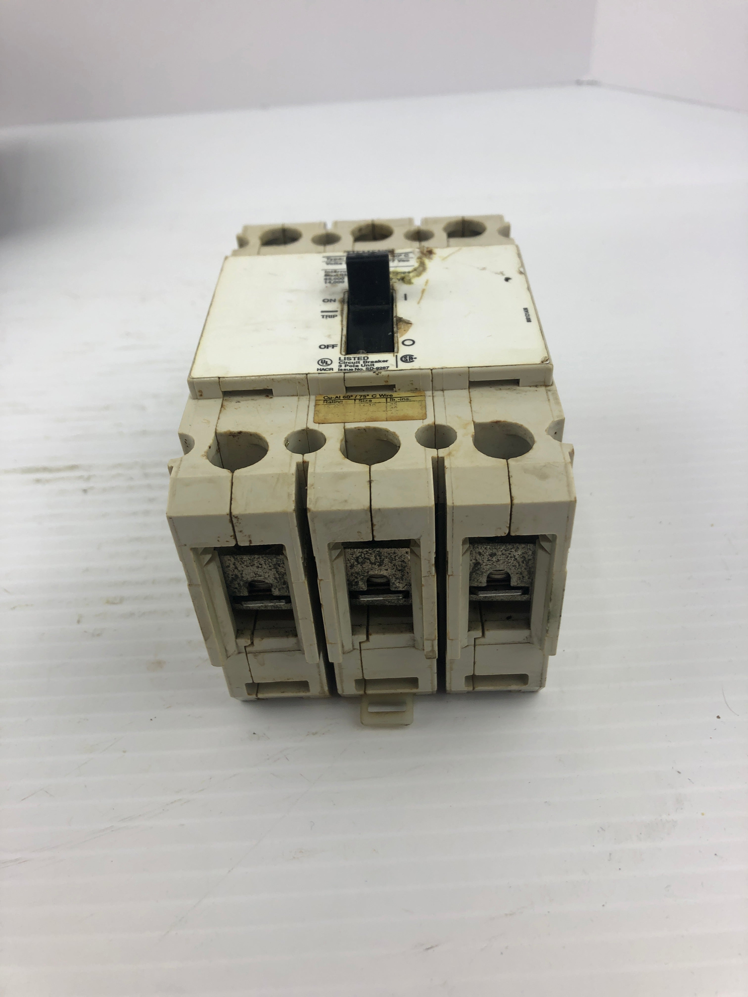 Siemens CQD Circuit Breaker 25A SD-9287 3 Pole 480Y/277 VAC
