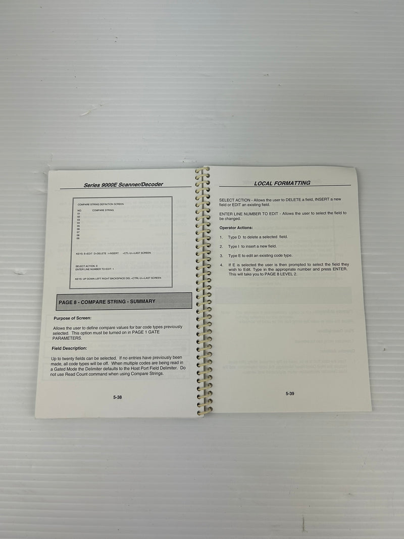 PSC LazerData 9000E Barcode Scanner Installation and Operation Manual 7902033