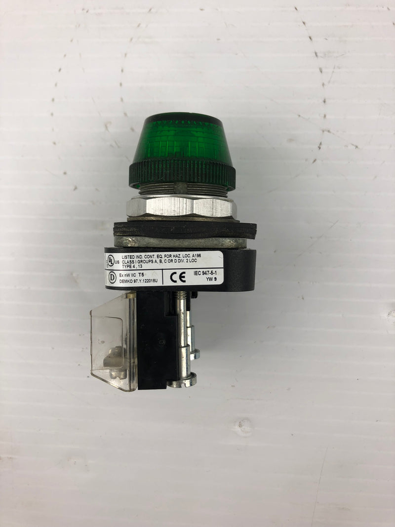 Allen-Bradley 800T-Q24A Pilot Indicator Light Series T Green 24V