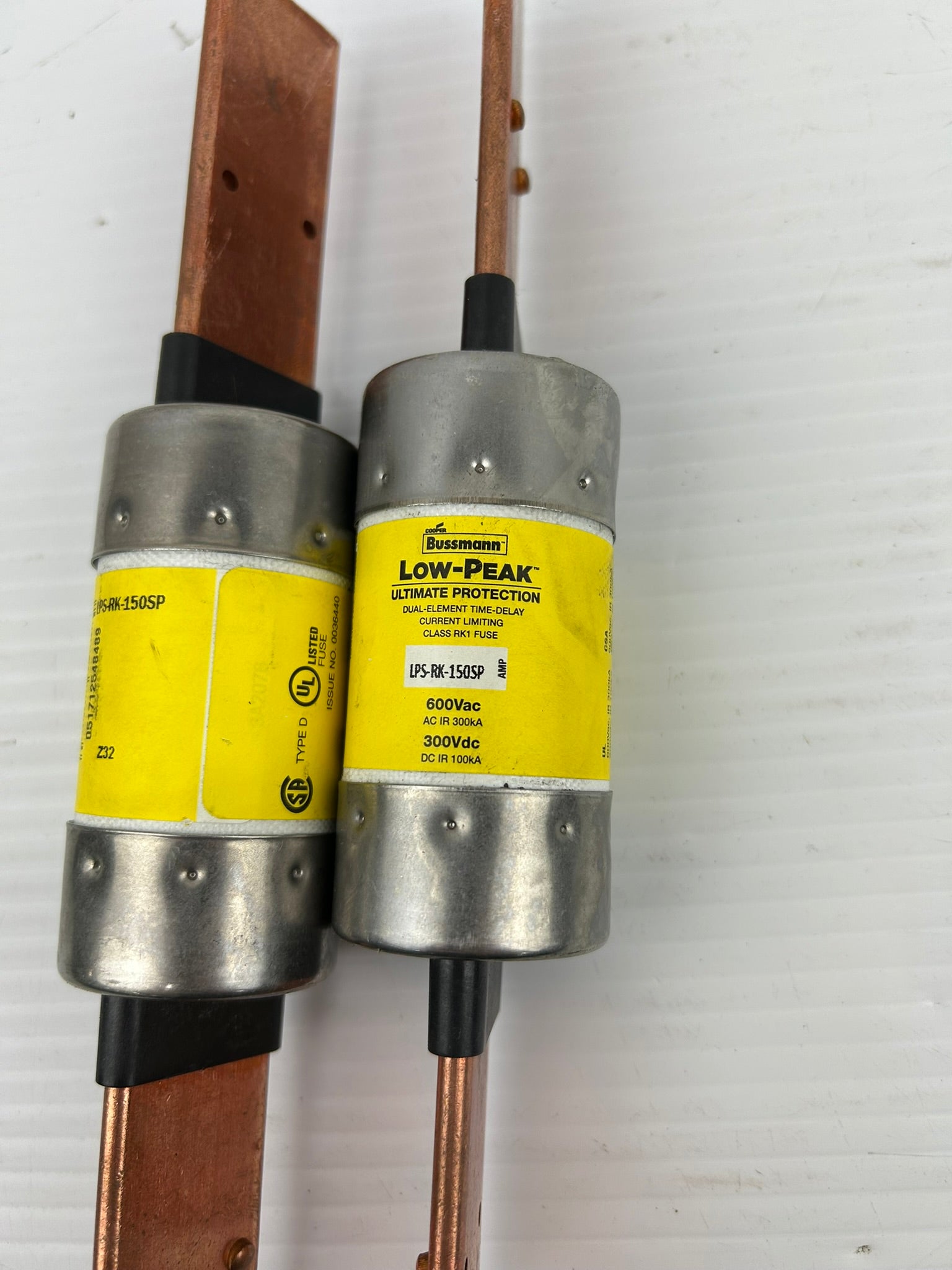 Bussmann LPS-RK-150SP Low-Peak Dual-Element Time-Delay Fuse 150A - Lot of 2