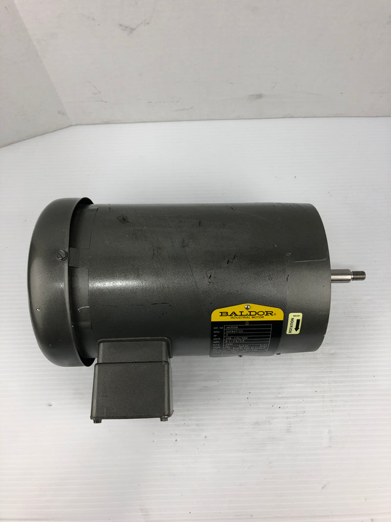 Baldor JM3559 Industrial Motor 3 HP 3450 RPM 56J Frame 3PH