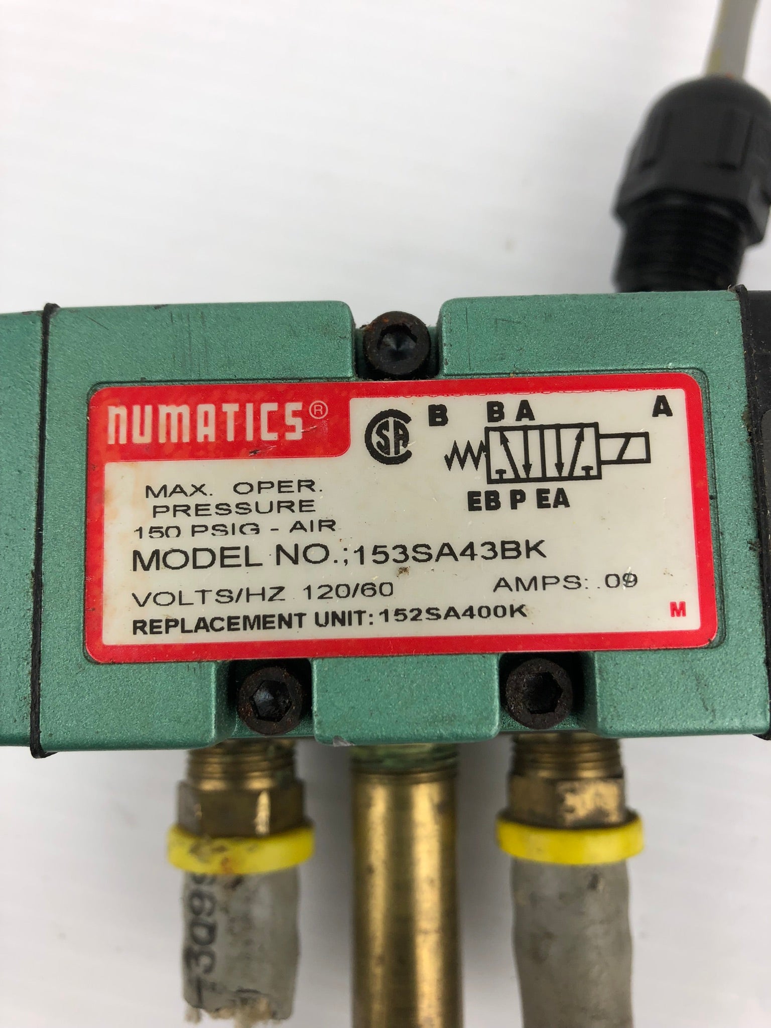 Numatics 153SA43BK Solenoid Valve